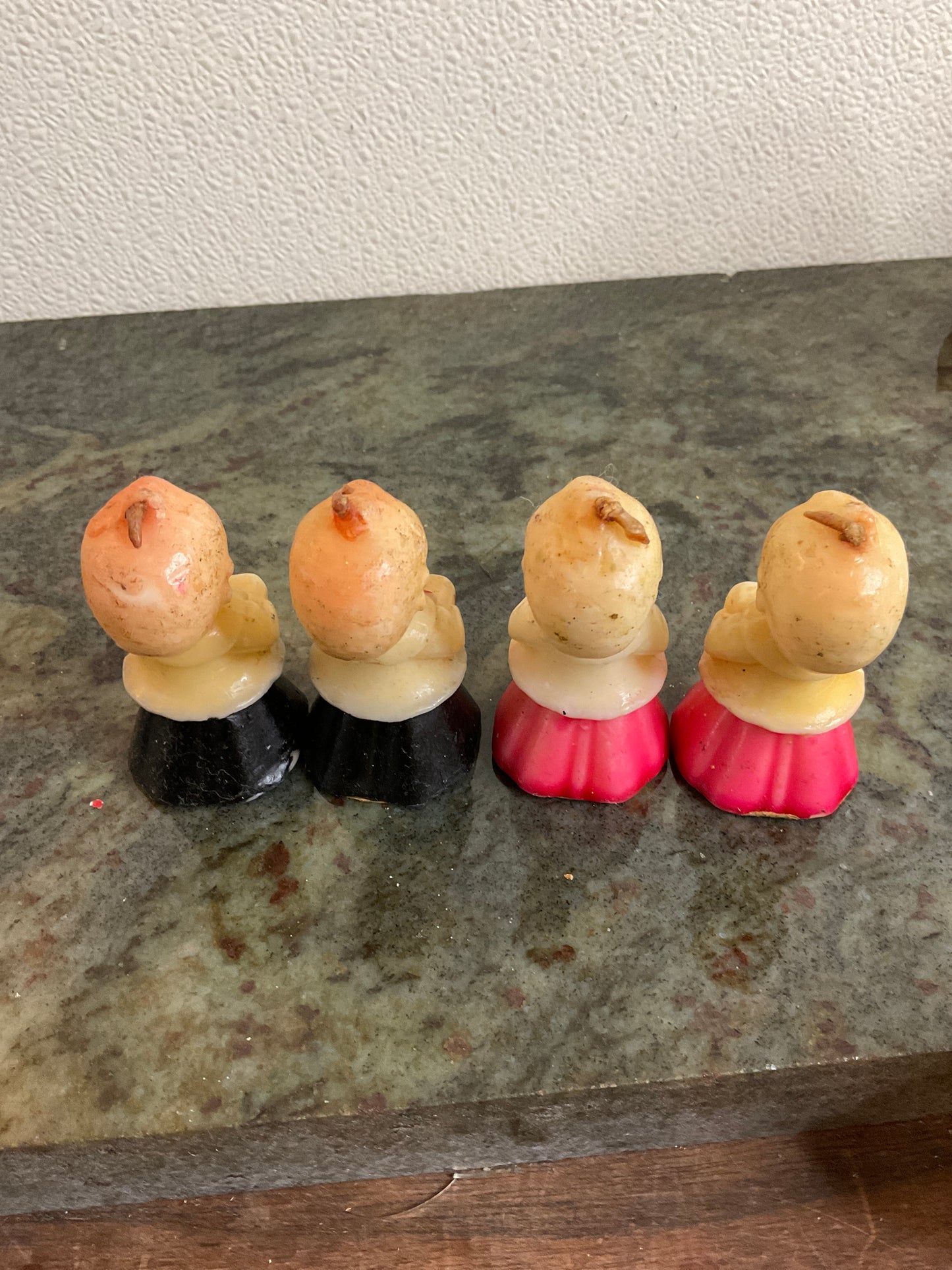 Vintage Figural Christmas Caroler Candles set