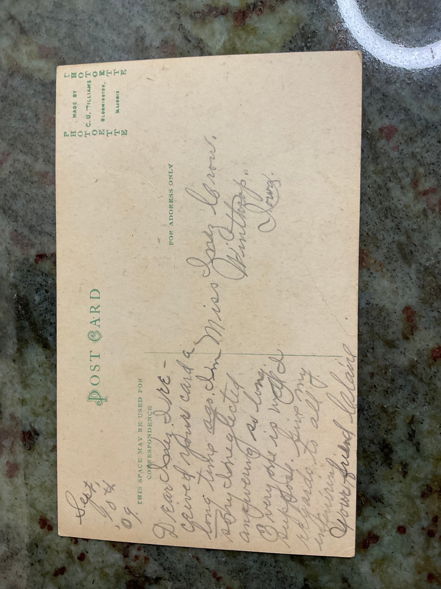 River View near Indep. IA 1909 Post Card