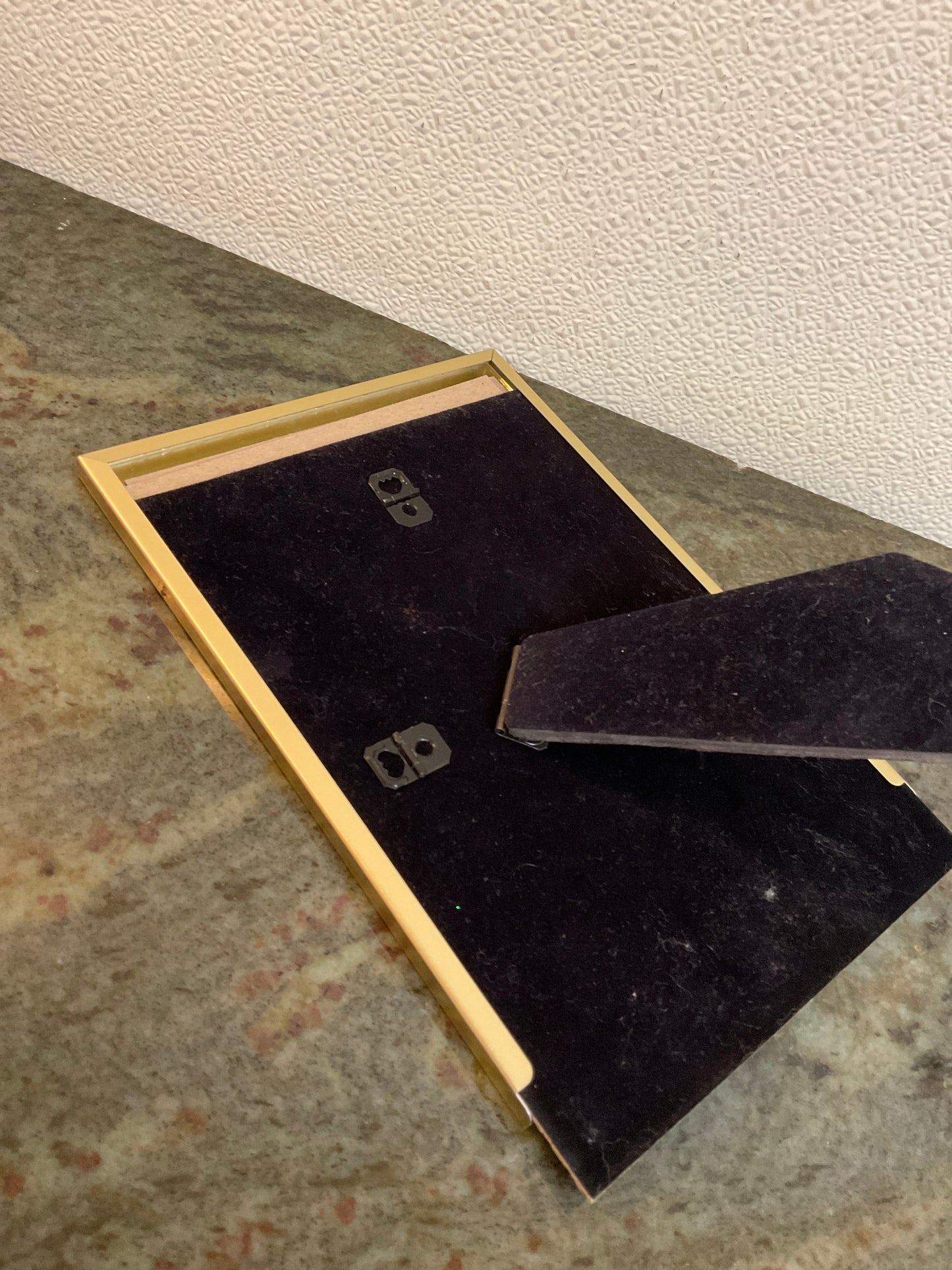 Gold Metal Frame With Glass/Easel Backing