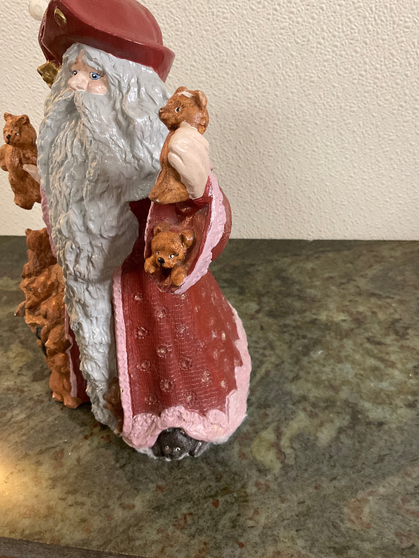 Vintage Hand Painted Ceramic Santa