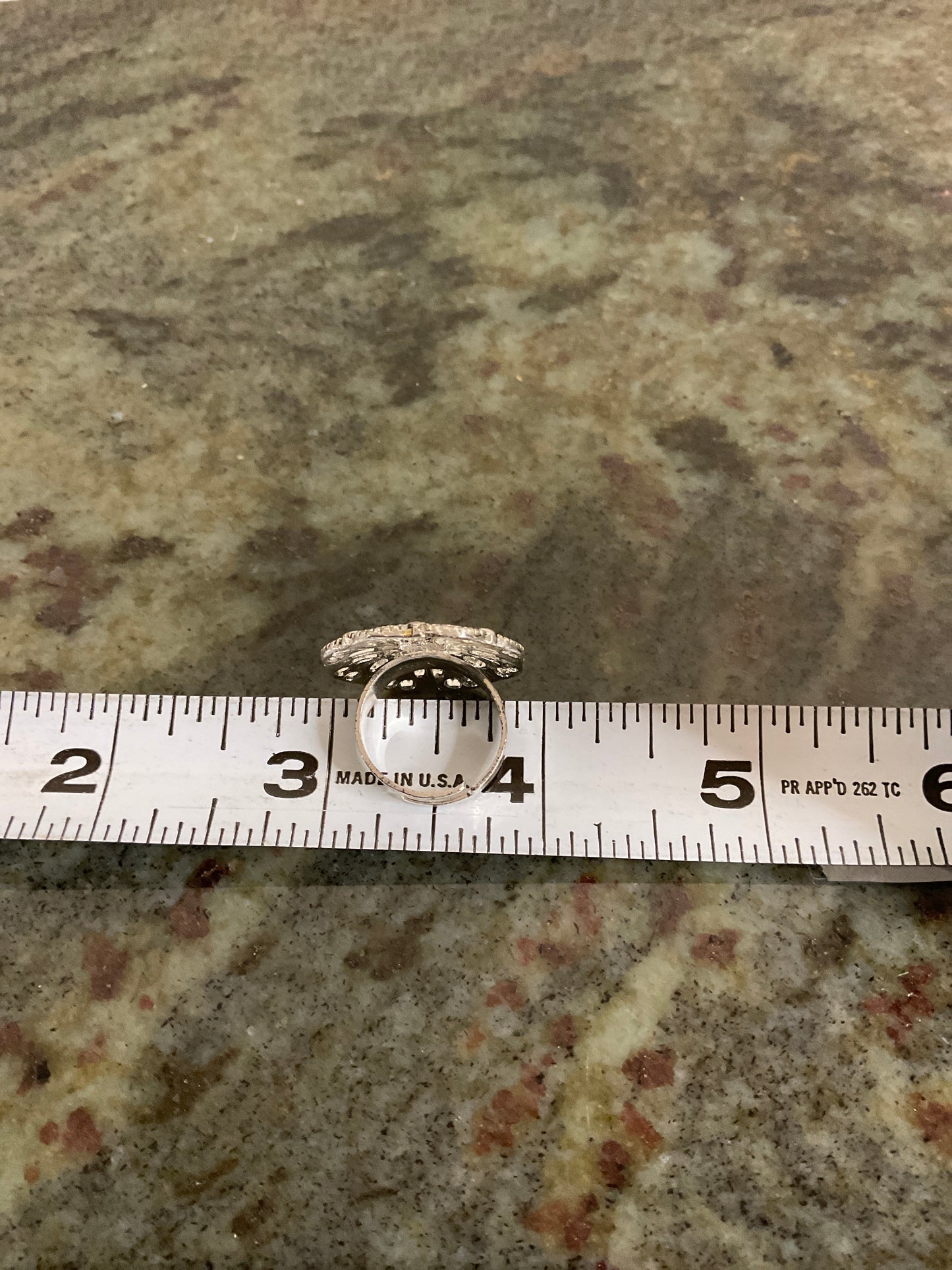 Vintage Silver Toned Adjustable Ring