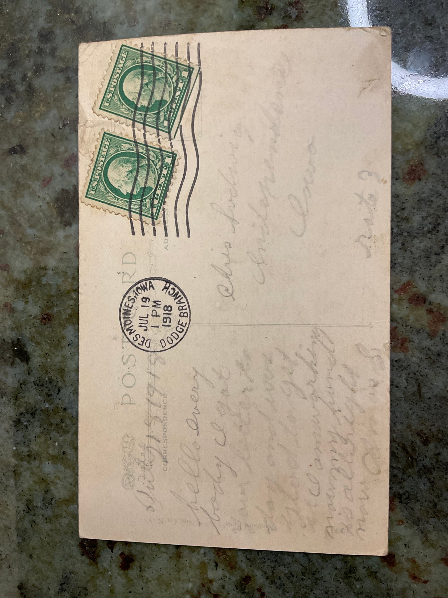 YMCA Boxing Post Card 1918