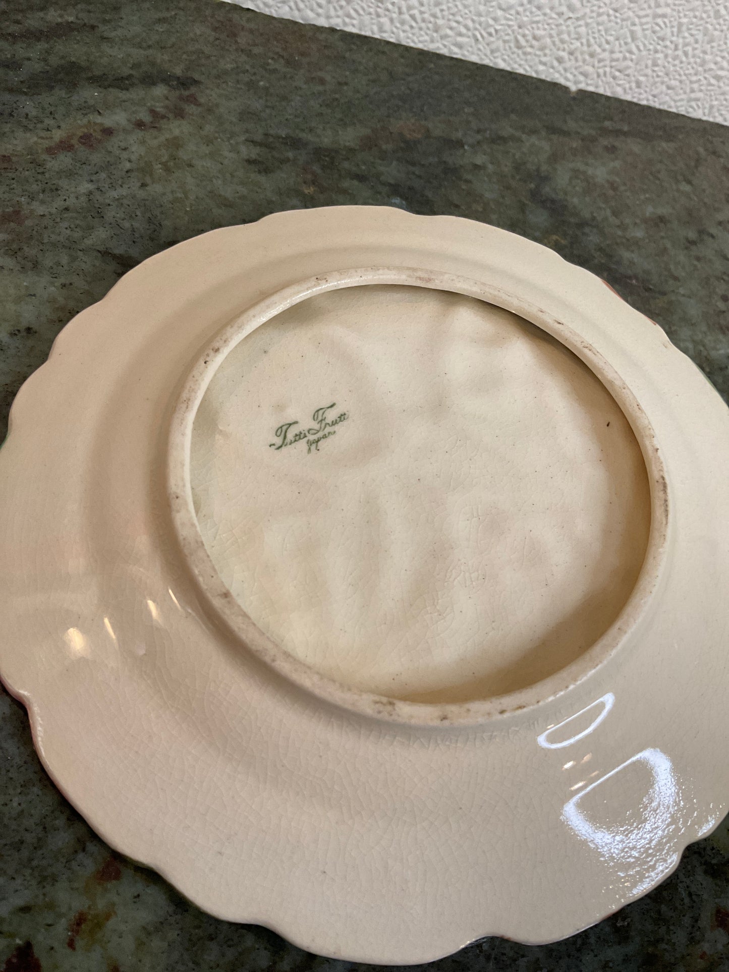 Vintage Tutti Frutti Serving Dish With Handle