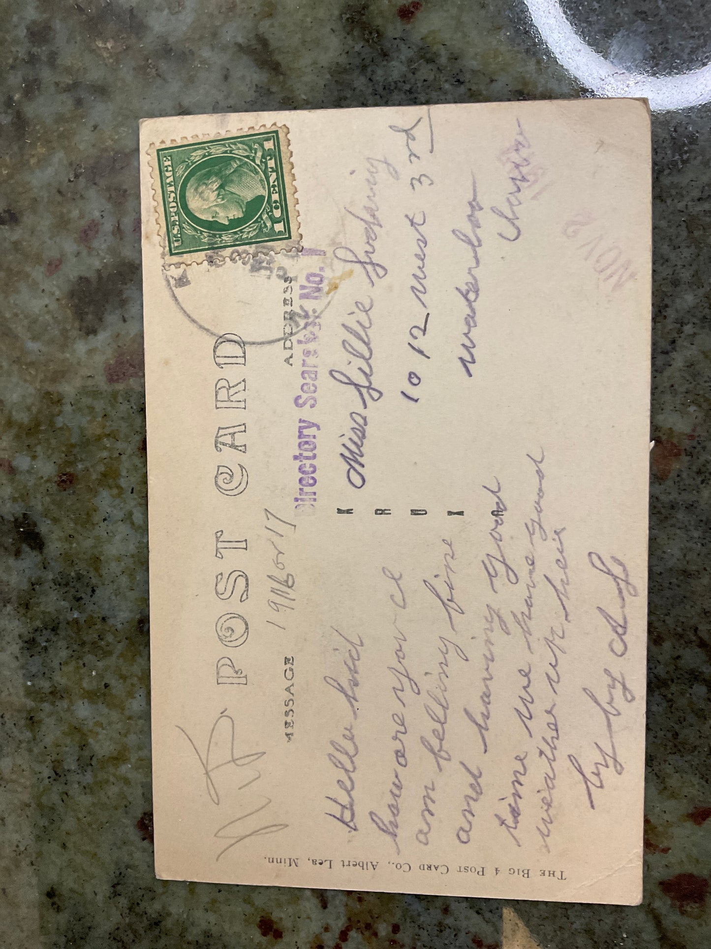 Church Braddock ND Post Card 1917