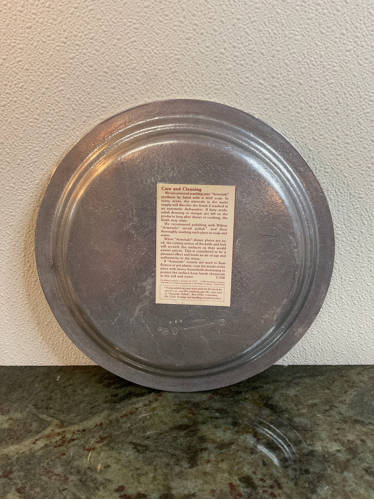 Hawthorne School Independence, IA Pewter Plate