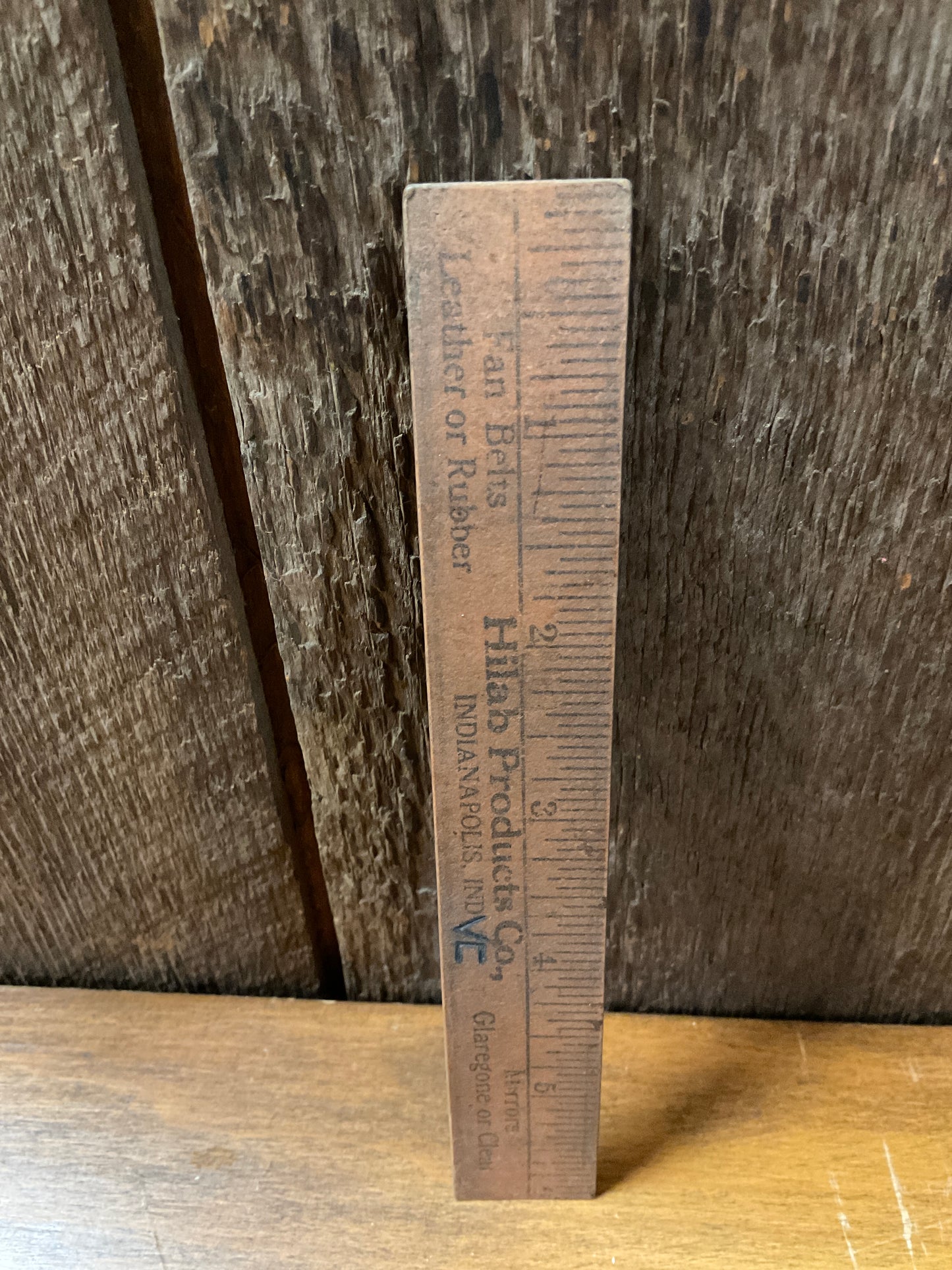 Vtg 6” Wood Ruler Distributed by National Auto Supply Company in Independence Iowa for Hilab Products Co. in Indianapolis Indiana