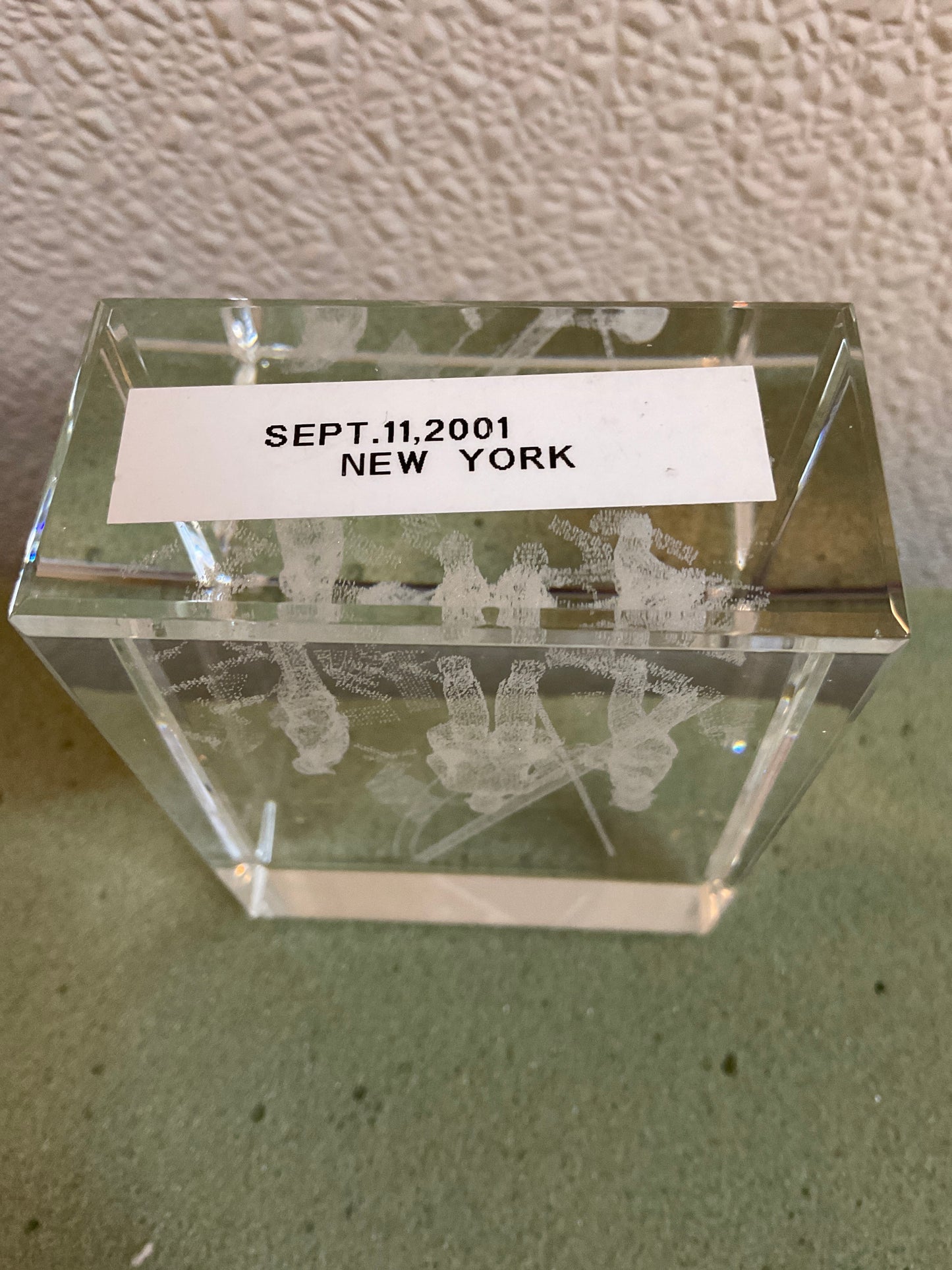 Etched Glass Cube