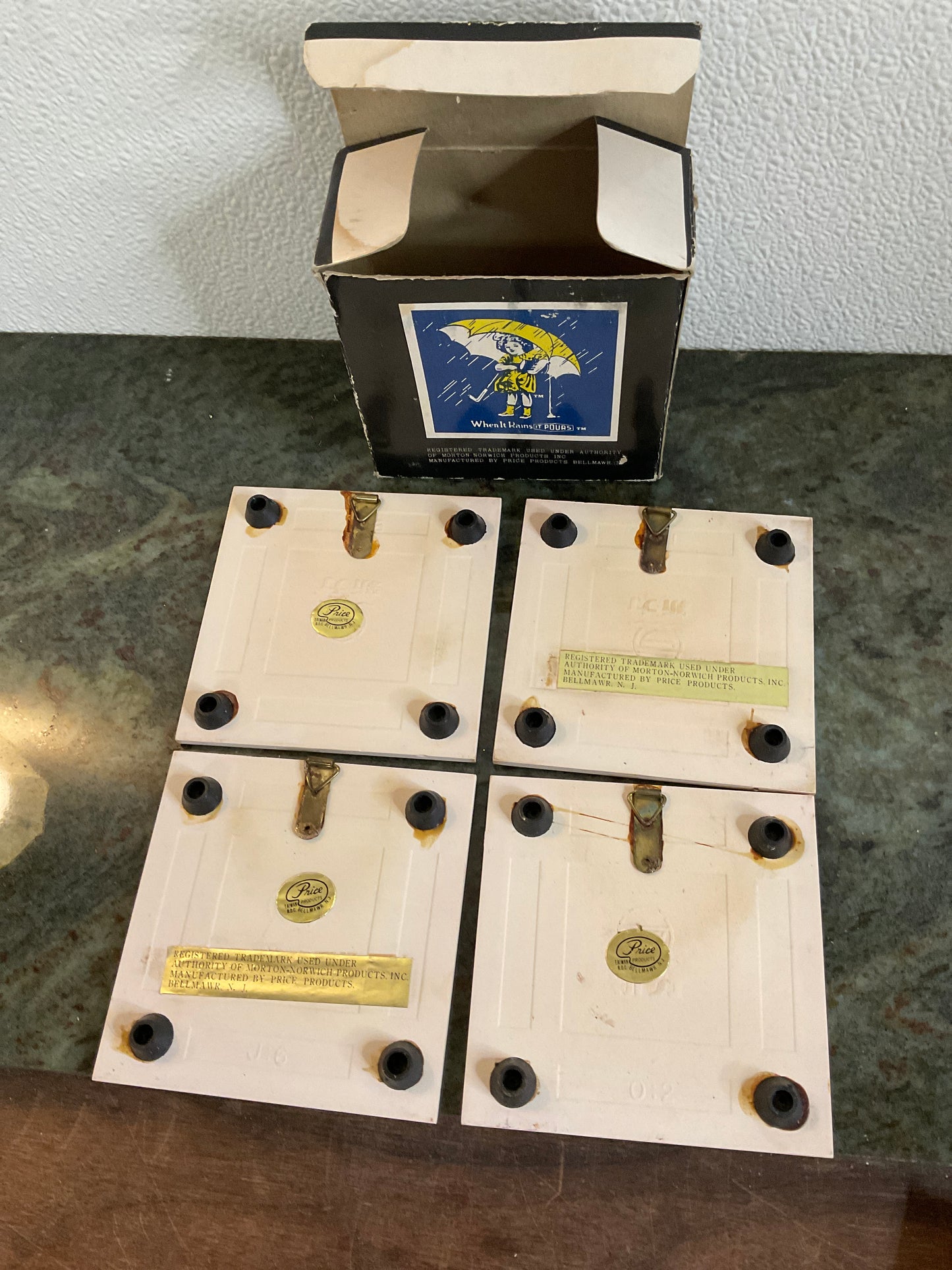 Morton Salt Ceramic Trivet/Plaque Set