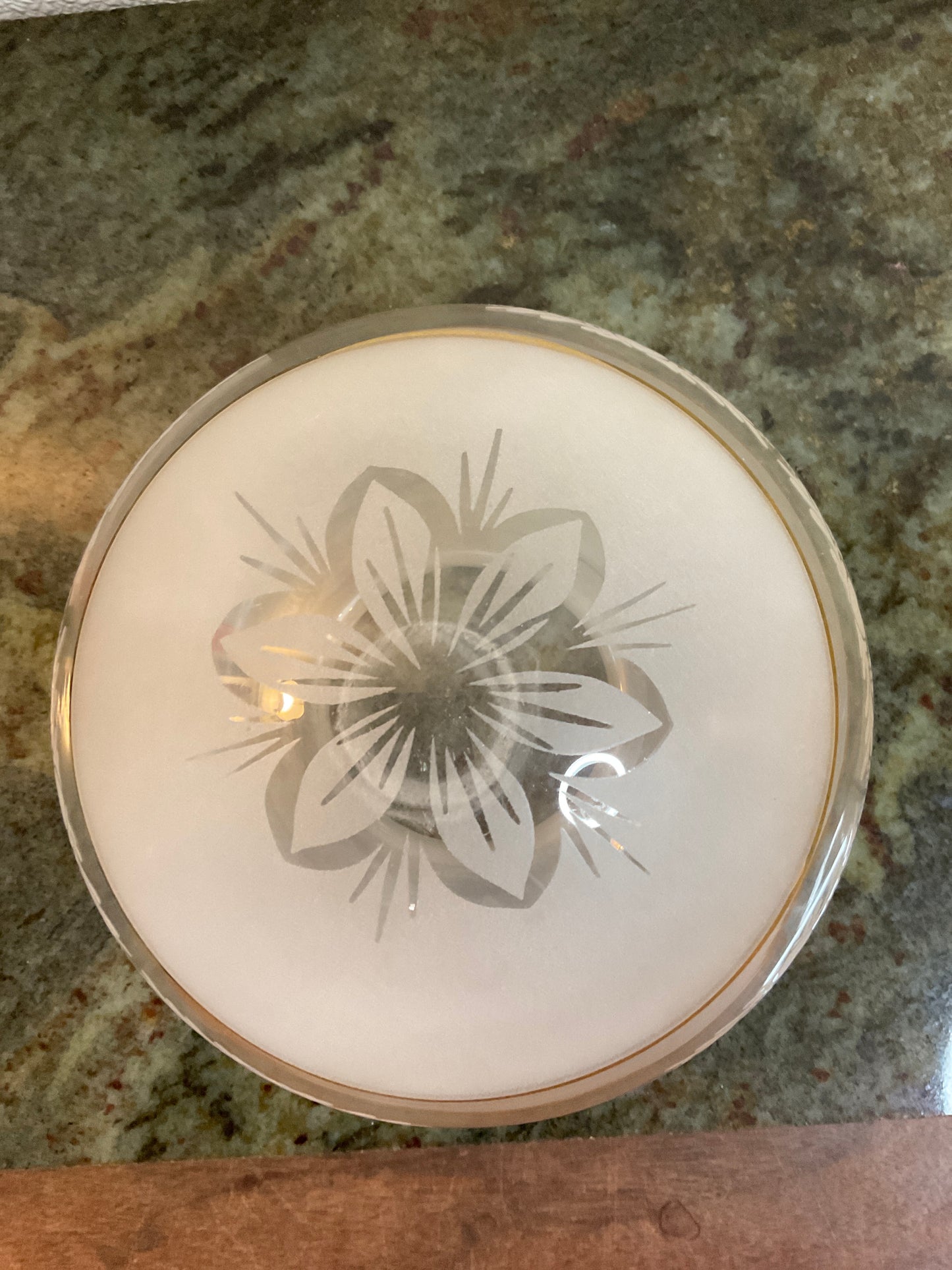 Vintage Glass Light Fixture Globe