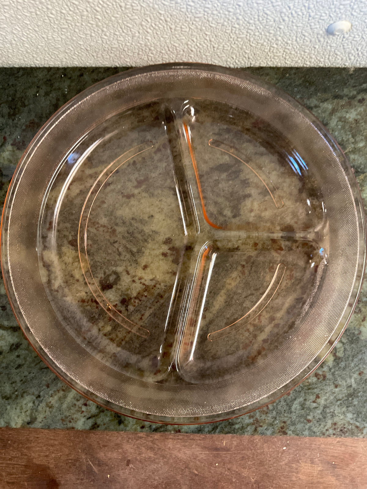 Vintage Pink Depression Glass Divided Plate
