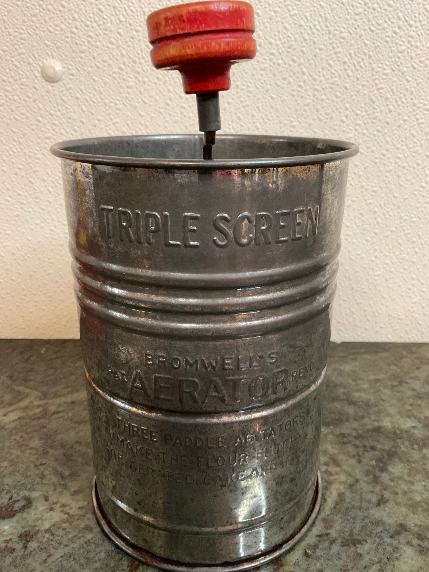 Vintage Bromwells Triple Screen Flour Sifter