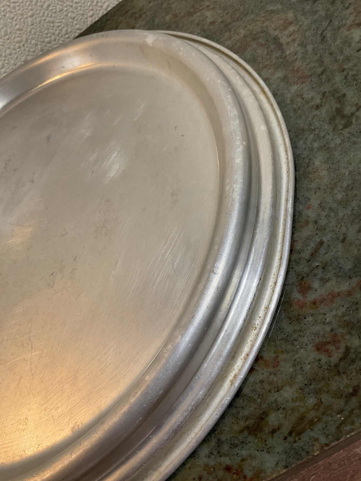 Vtg Carlton Aluminum Cake Carrier Bottom only
