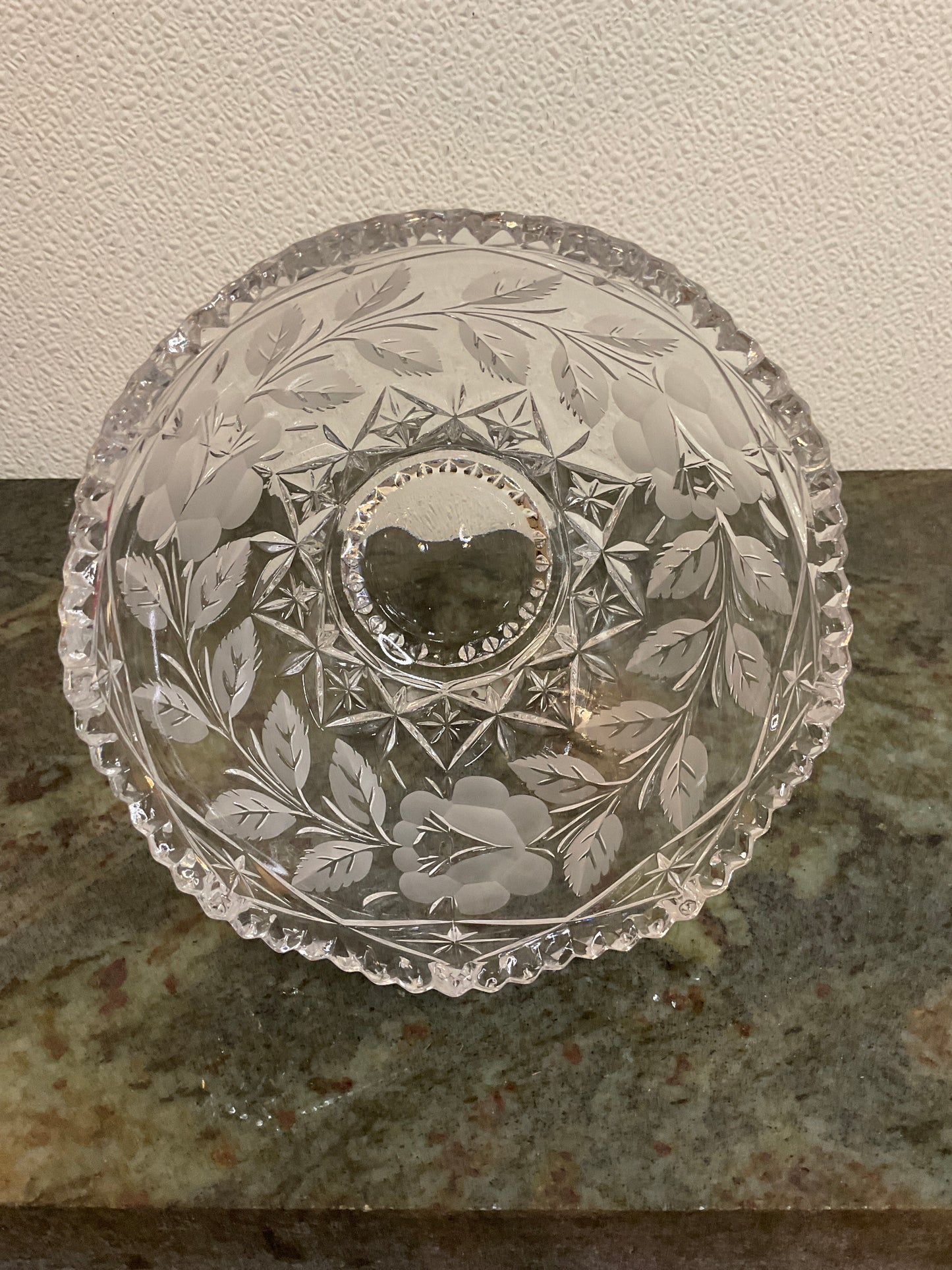 Vintage Cut Crystal Footed Centerpiece