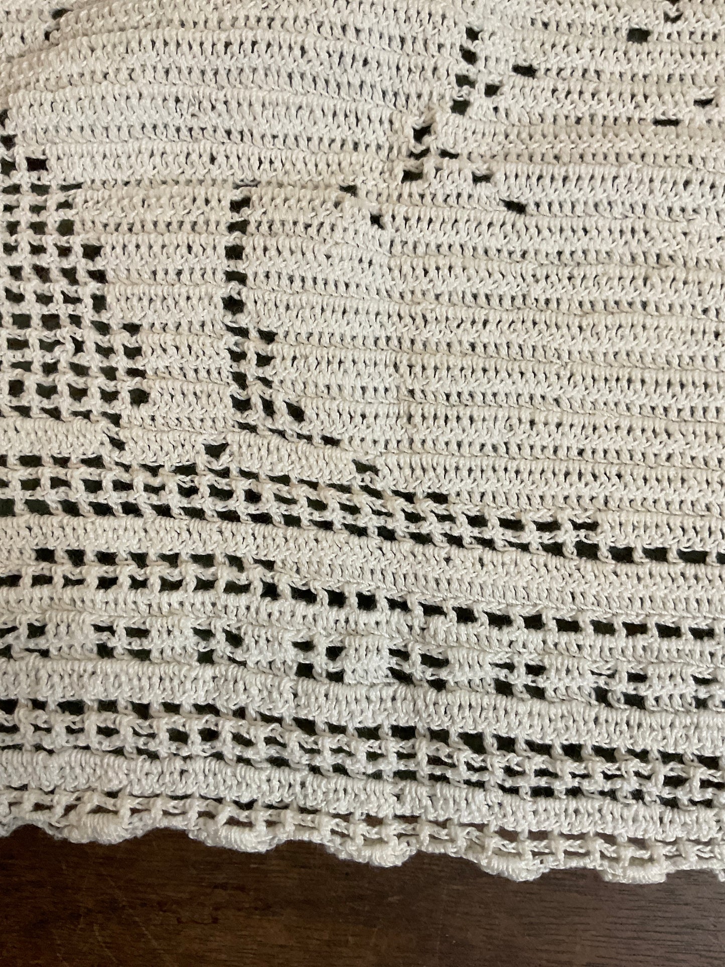Hand crocheted Cat Doily