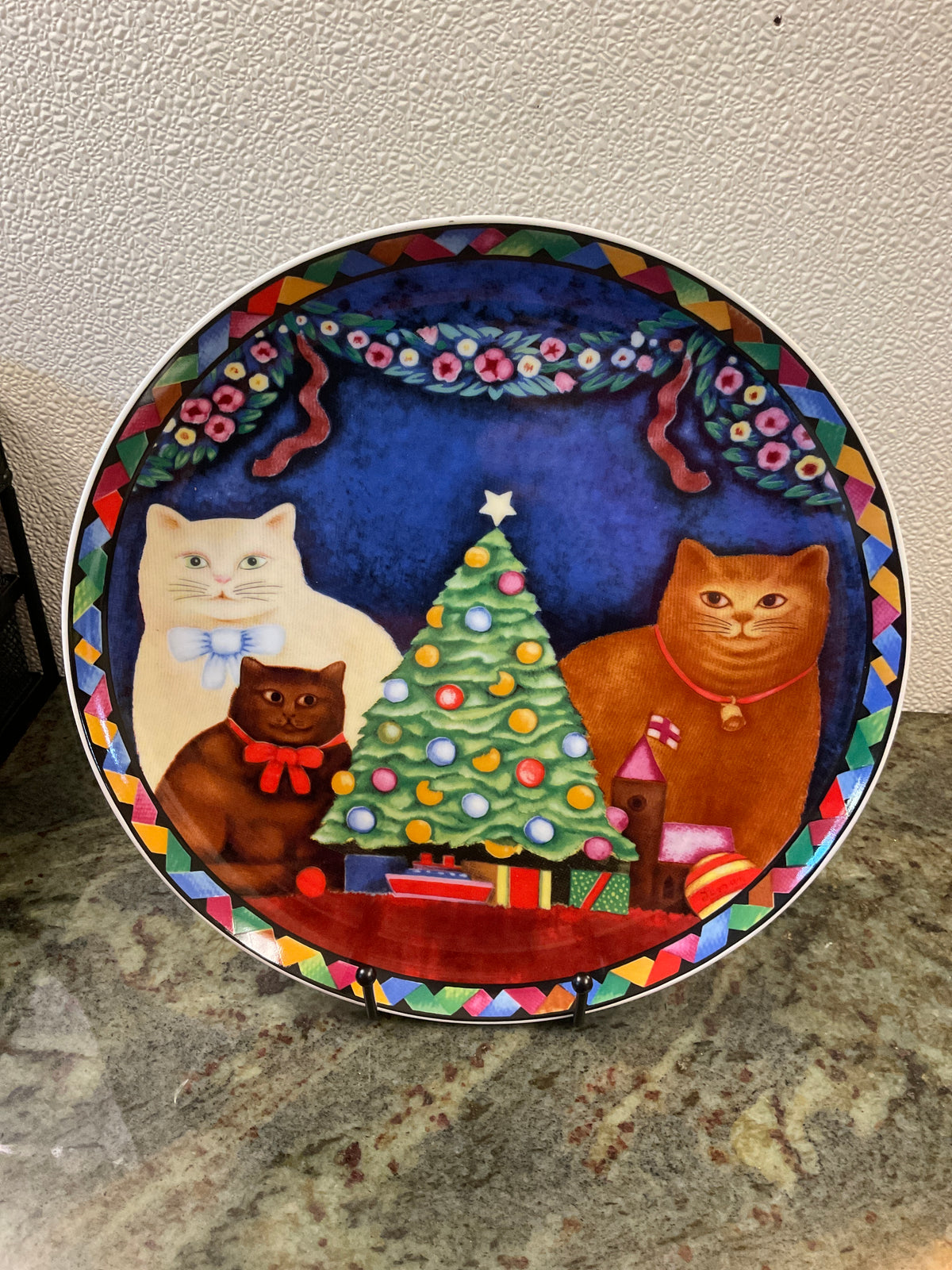 Christmas Cat Plate