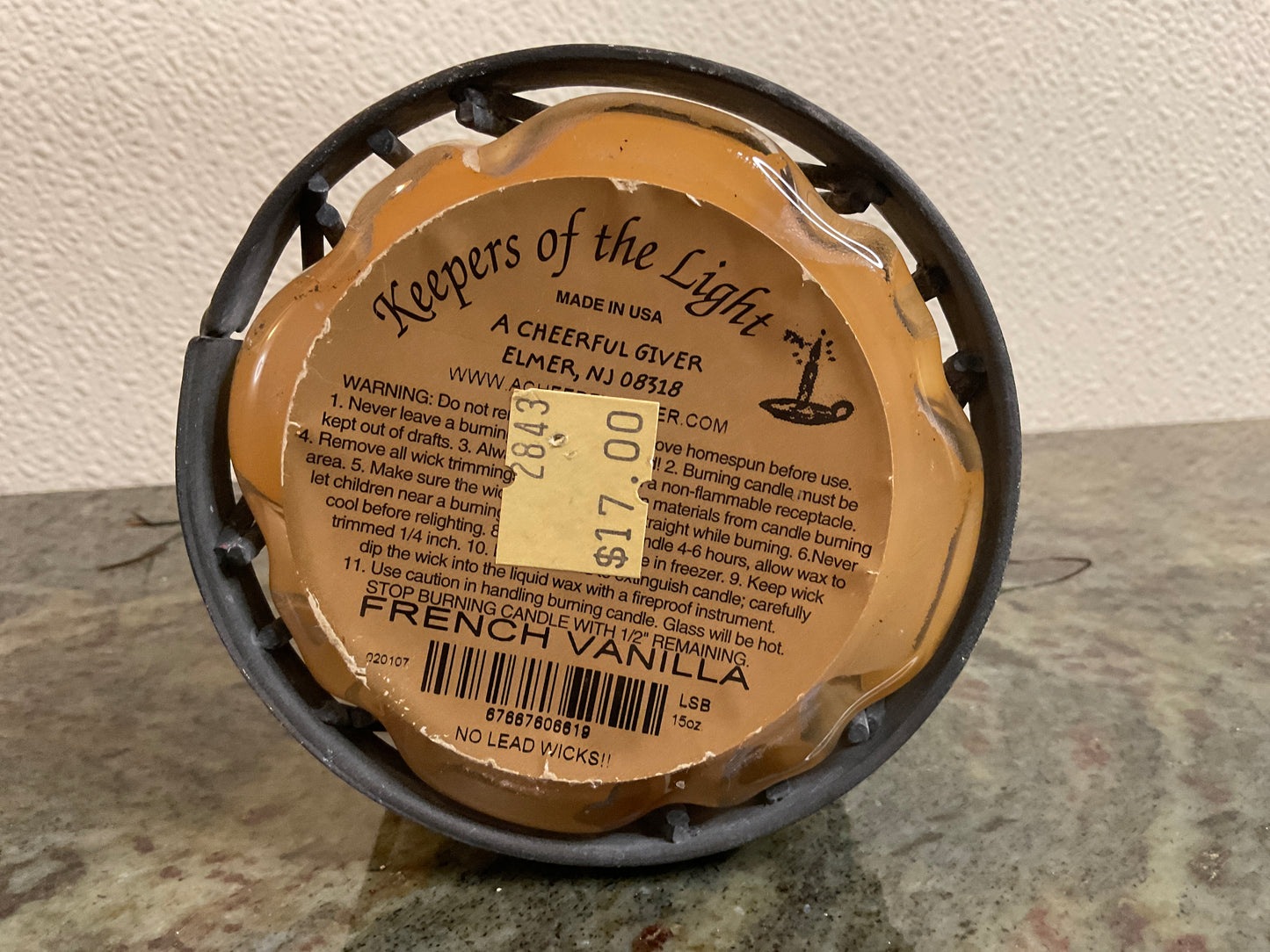 French Vanilla Star Lantern Jar Candle
