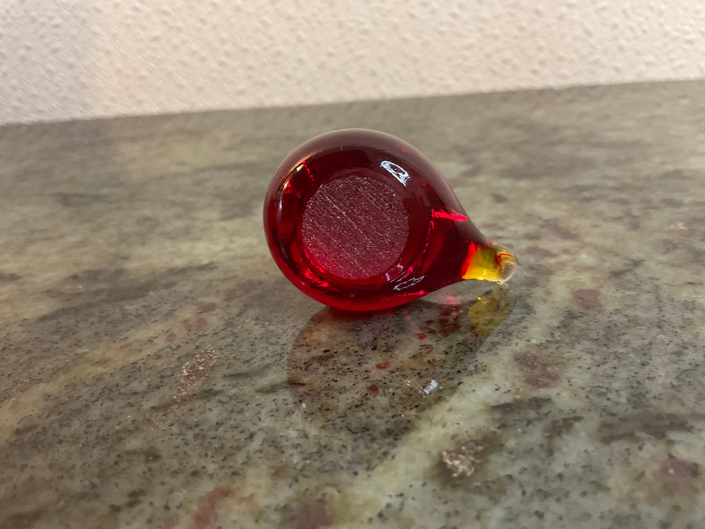 Swedish Amberina Glass Bird