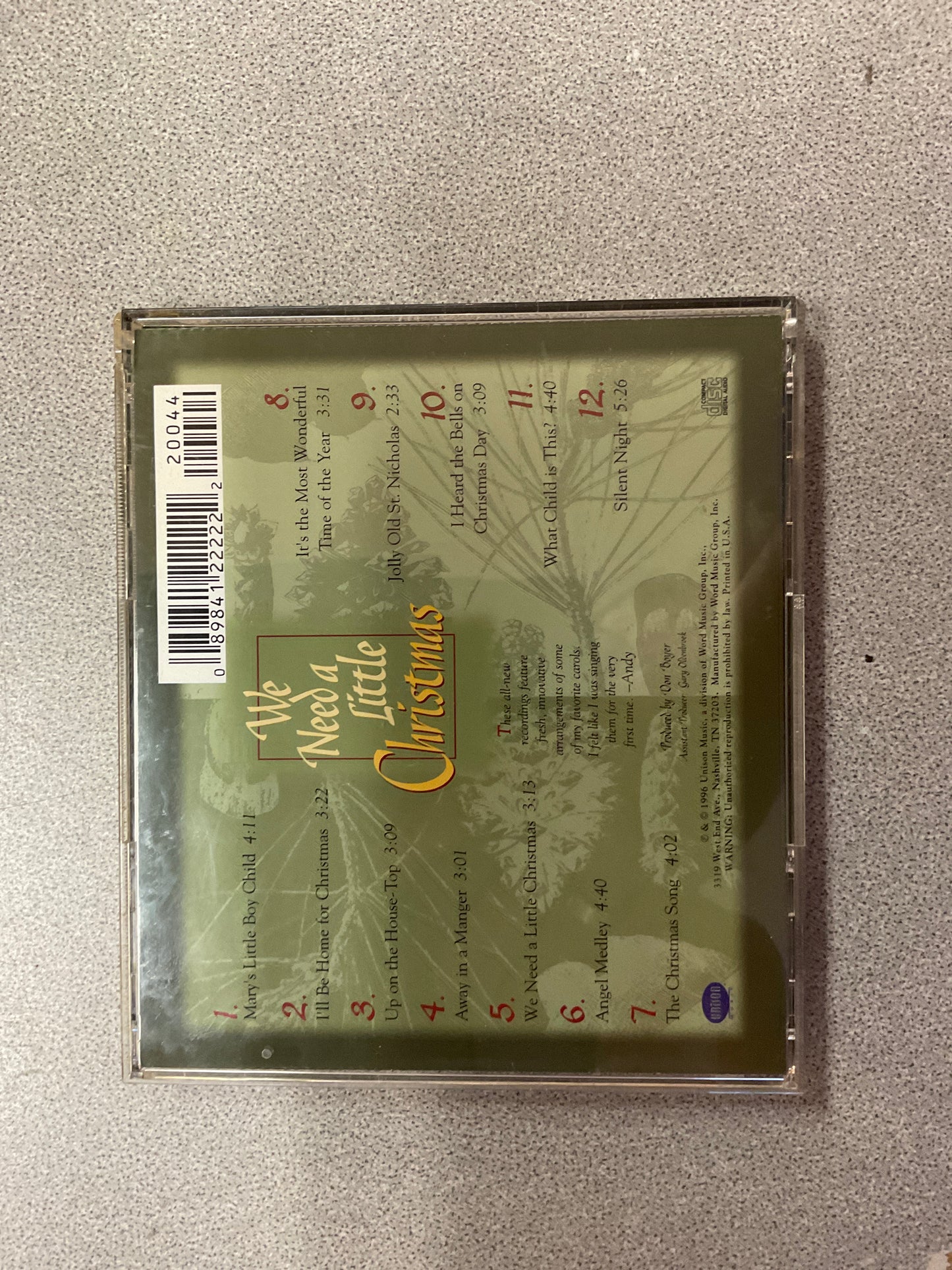 CD Andy Williams We Need A Little Christmas