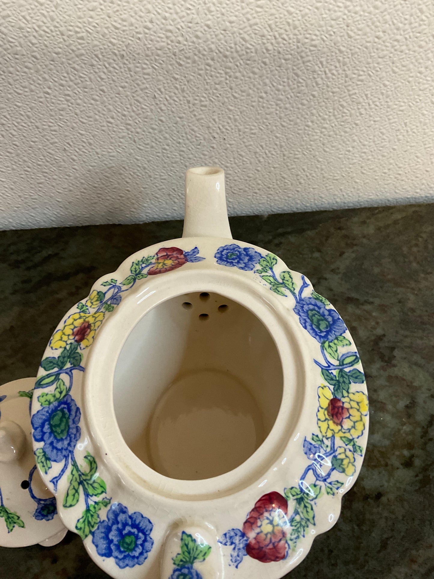 Vintage Old Sadler England Teapot Floral
