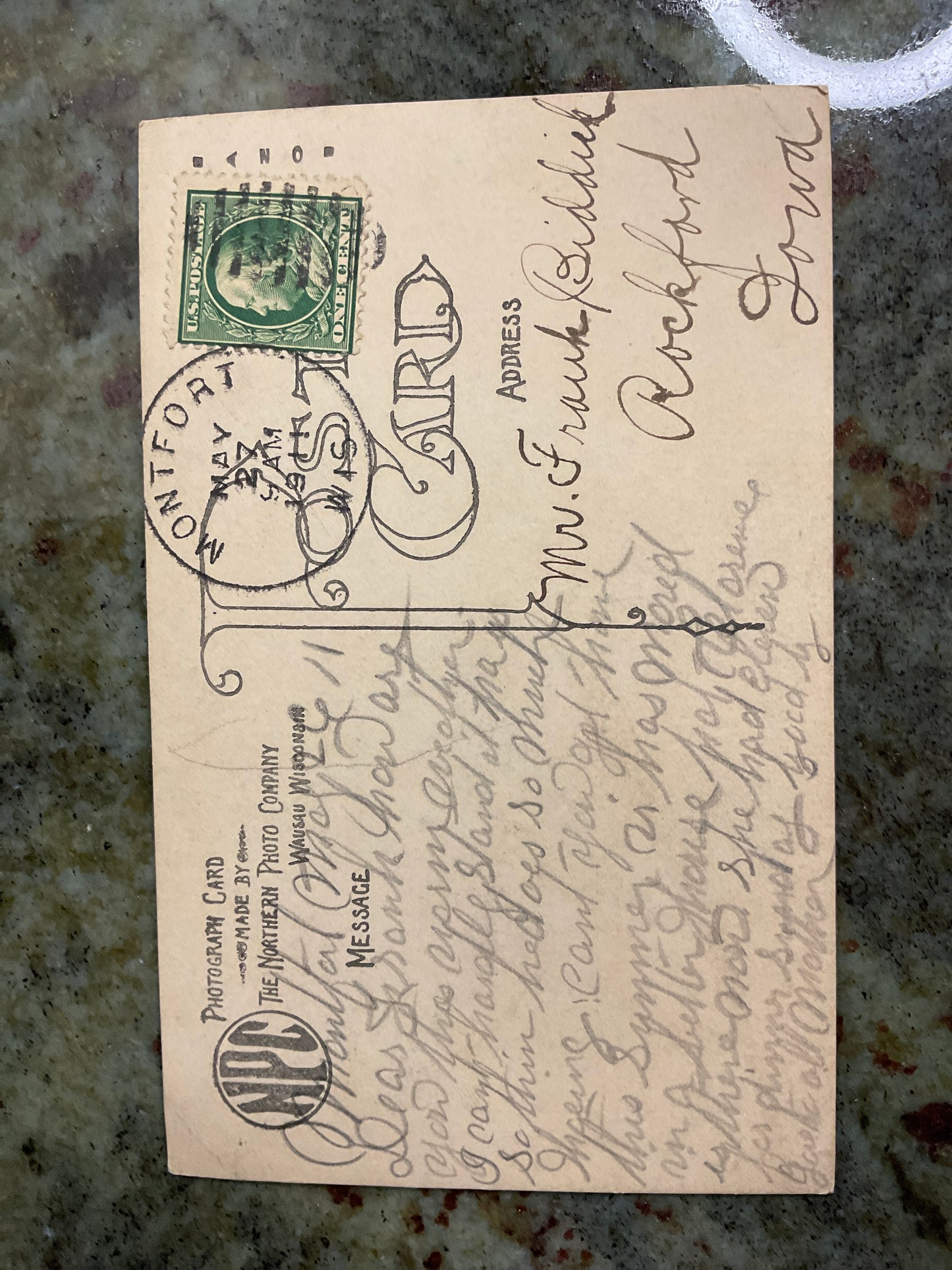 Vintage 1911 Post Card