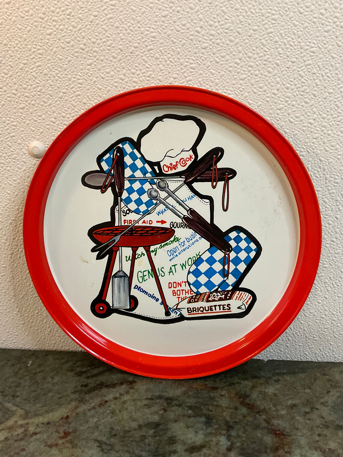 Set of 3 Mid-Century Metal BBQ Trays