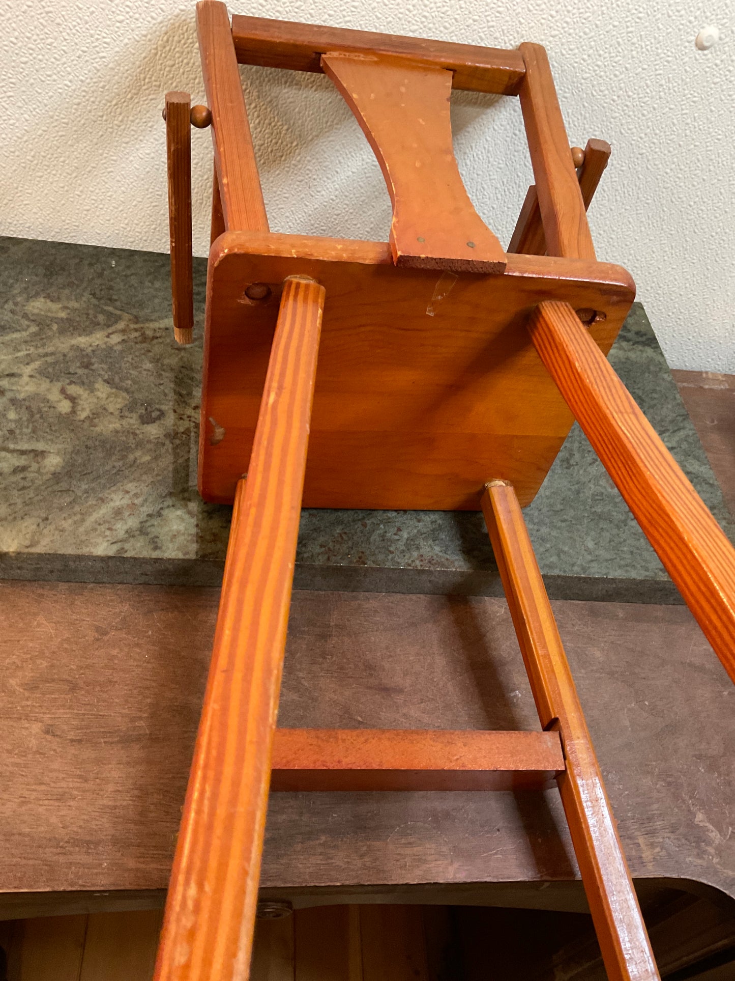 Vintage Wood Doll High Chair