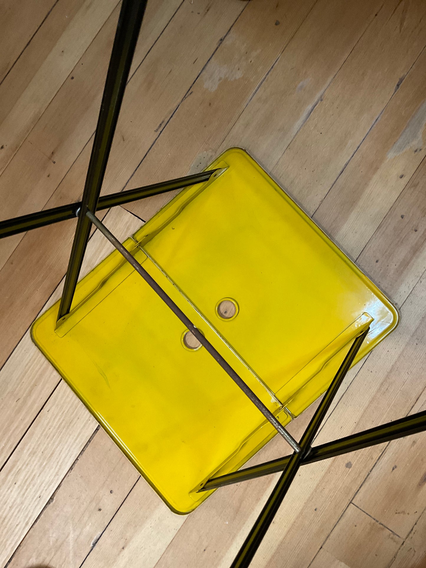 Vintage Late 1950’s Metal Atomic Folding TV Tray
