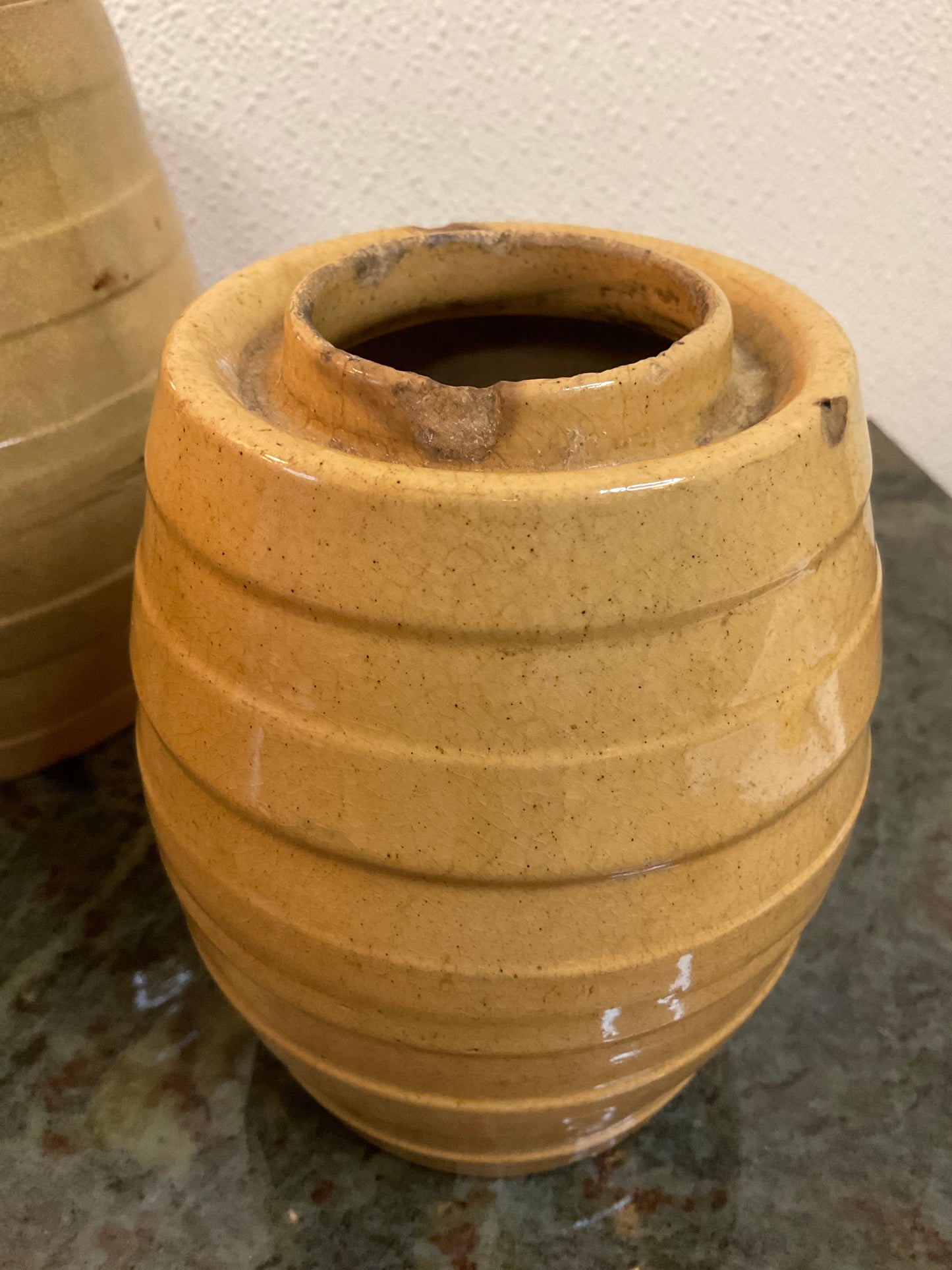 Rare 3 Piece YellowWare Canning Jars