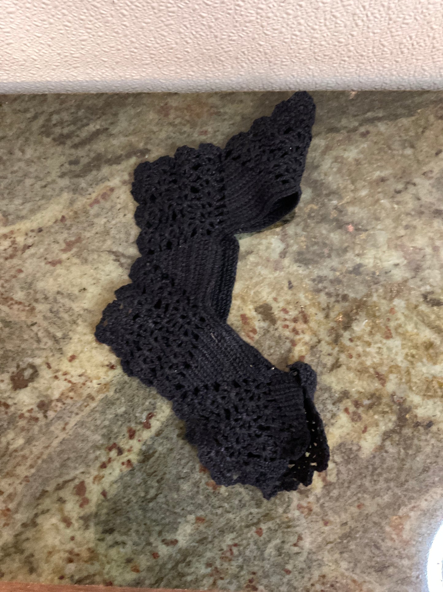 Victorian Style Black Crochet Collar