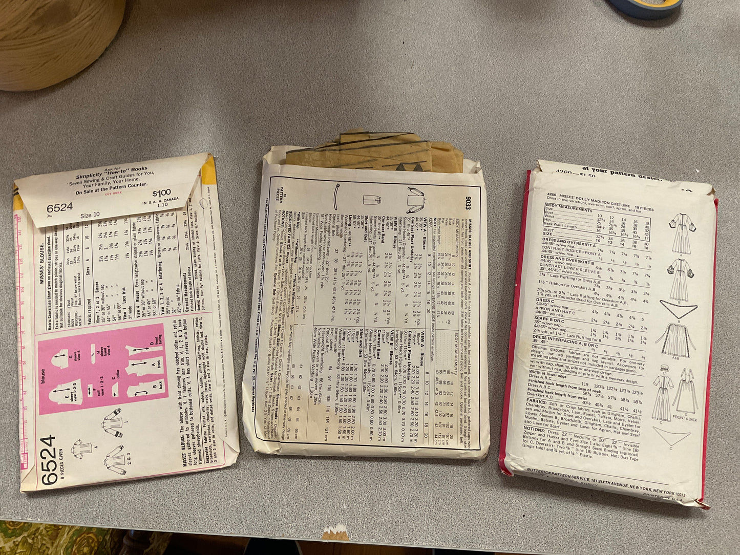 Set of 3 Sewing Patterns