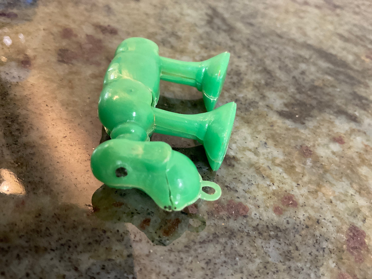 Space Walking Plastic Green Dog