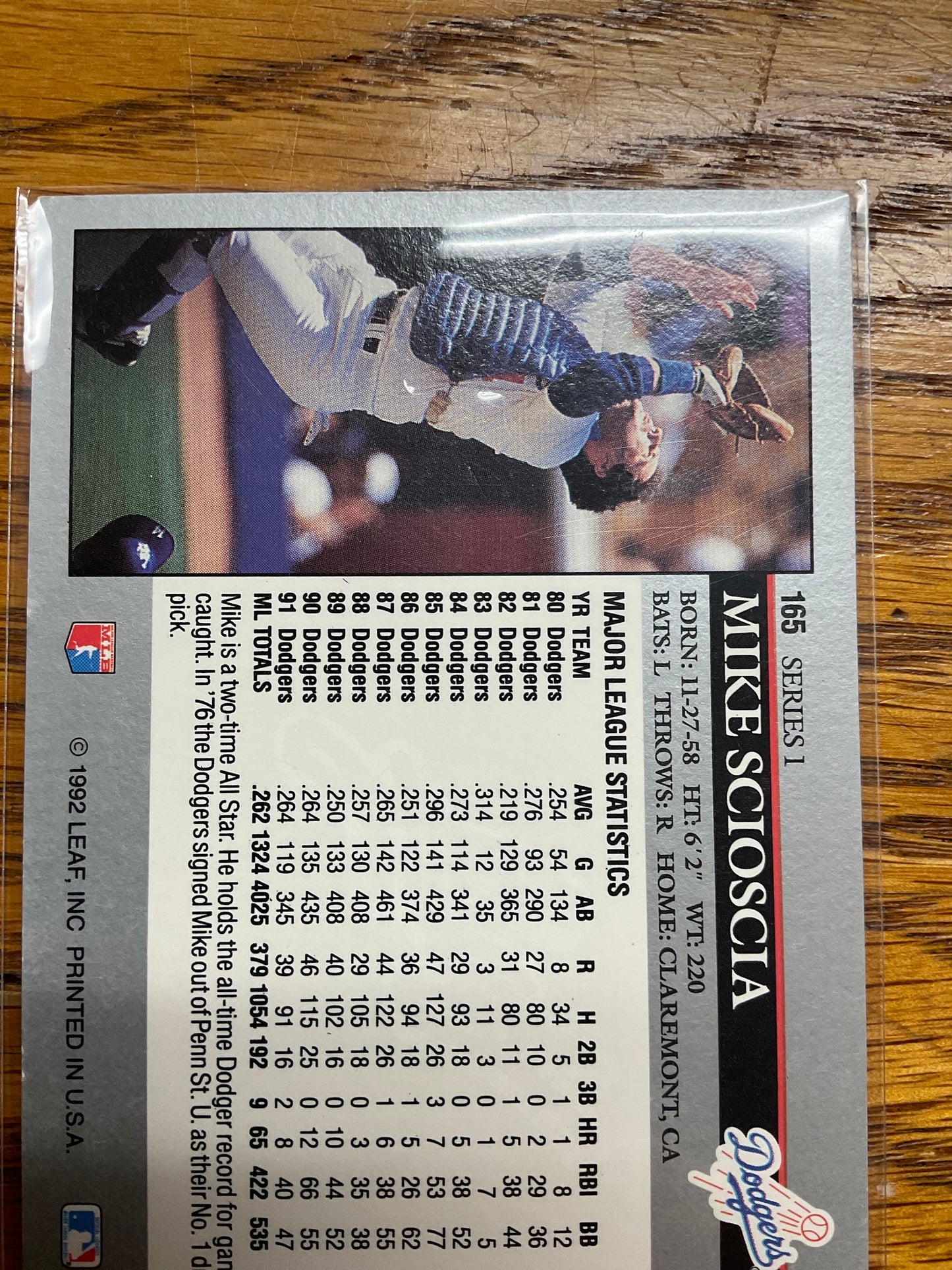 Baseball Card Mike Sciosciac