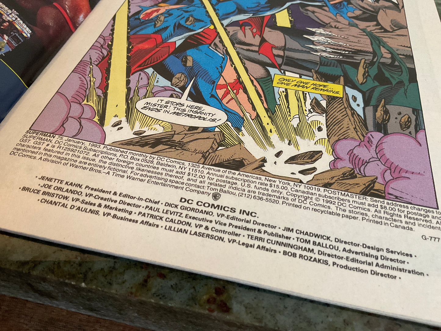 1993 Superman #75 The Death Of Superman