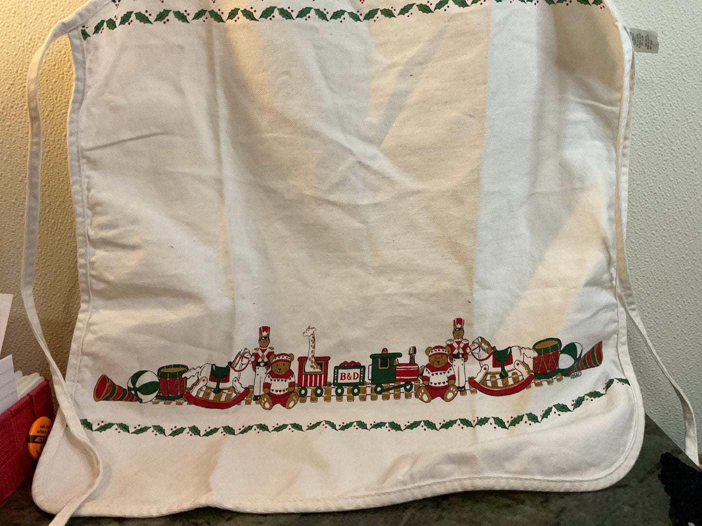 Vintage Christmas Cotton Apron