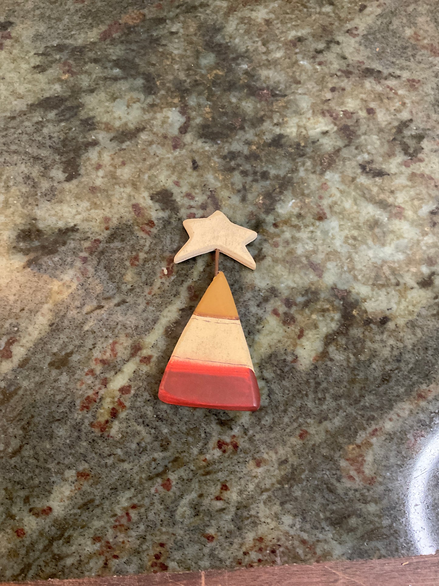 Wood Candy Corn Magnet