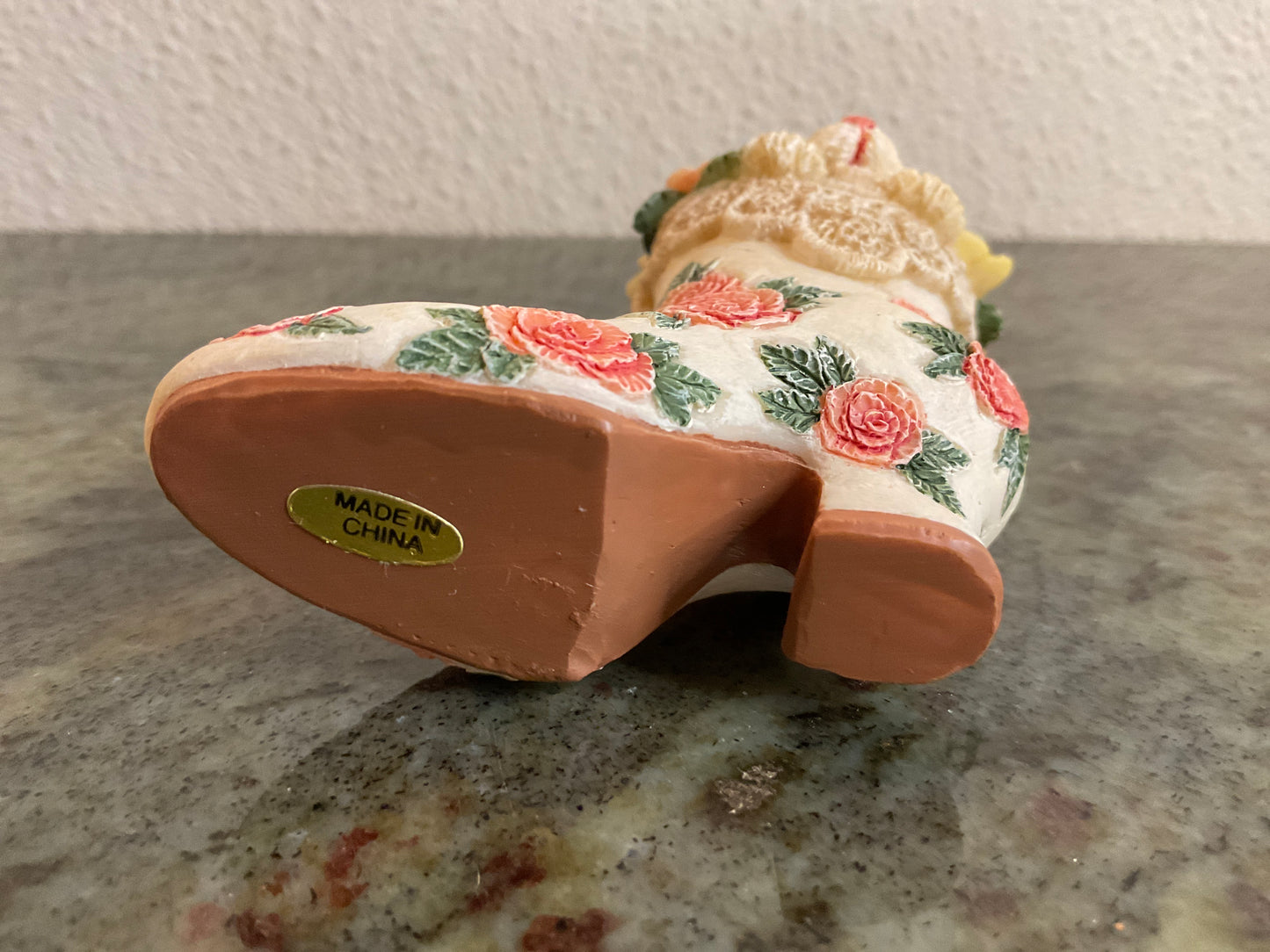 Ornament Cat in Floral Boot