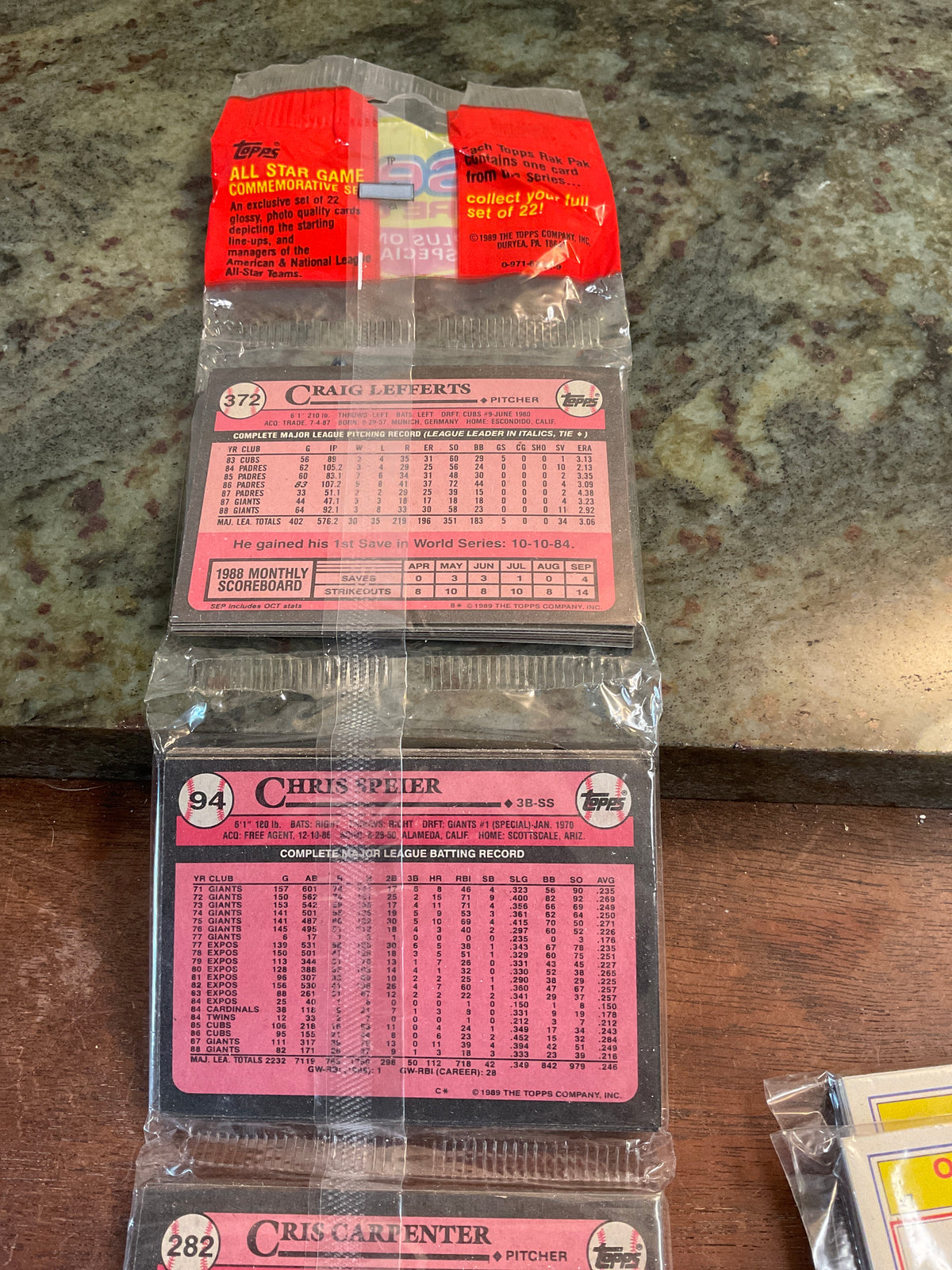 1989 Topps Baseball Picture Cards