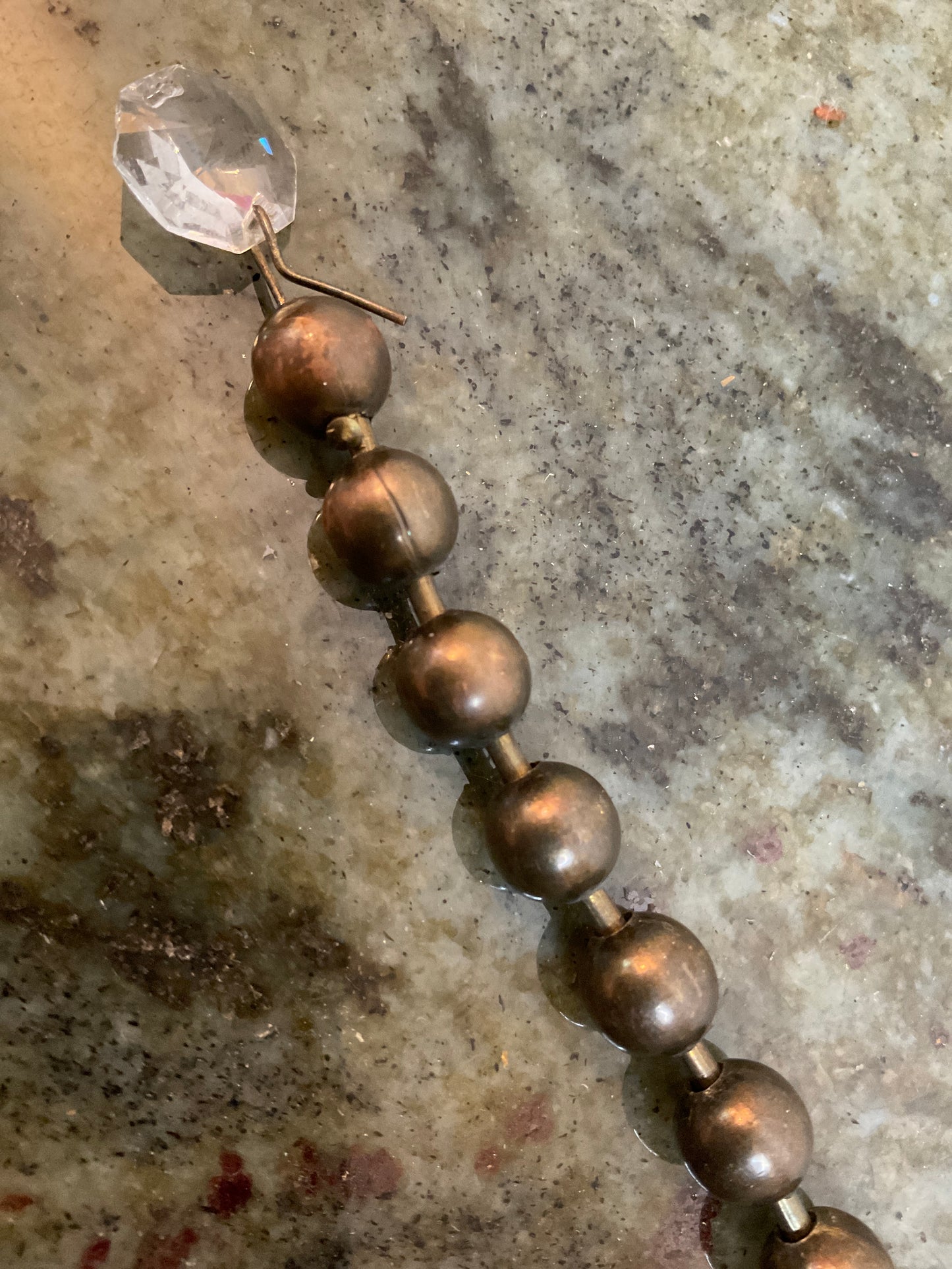 Vintage 7” Brass Bead Bracelet