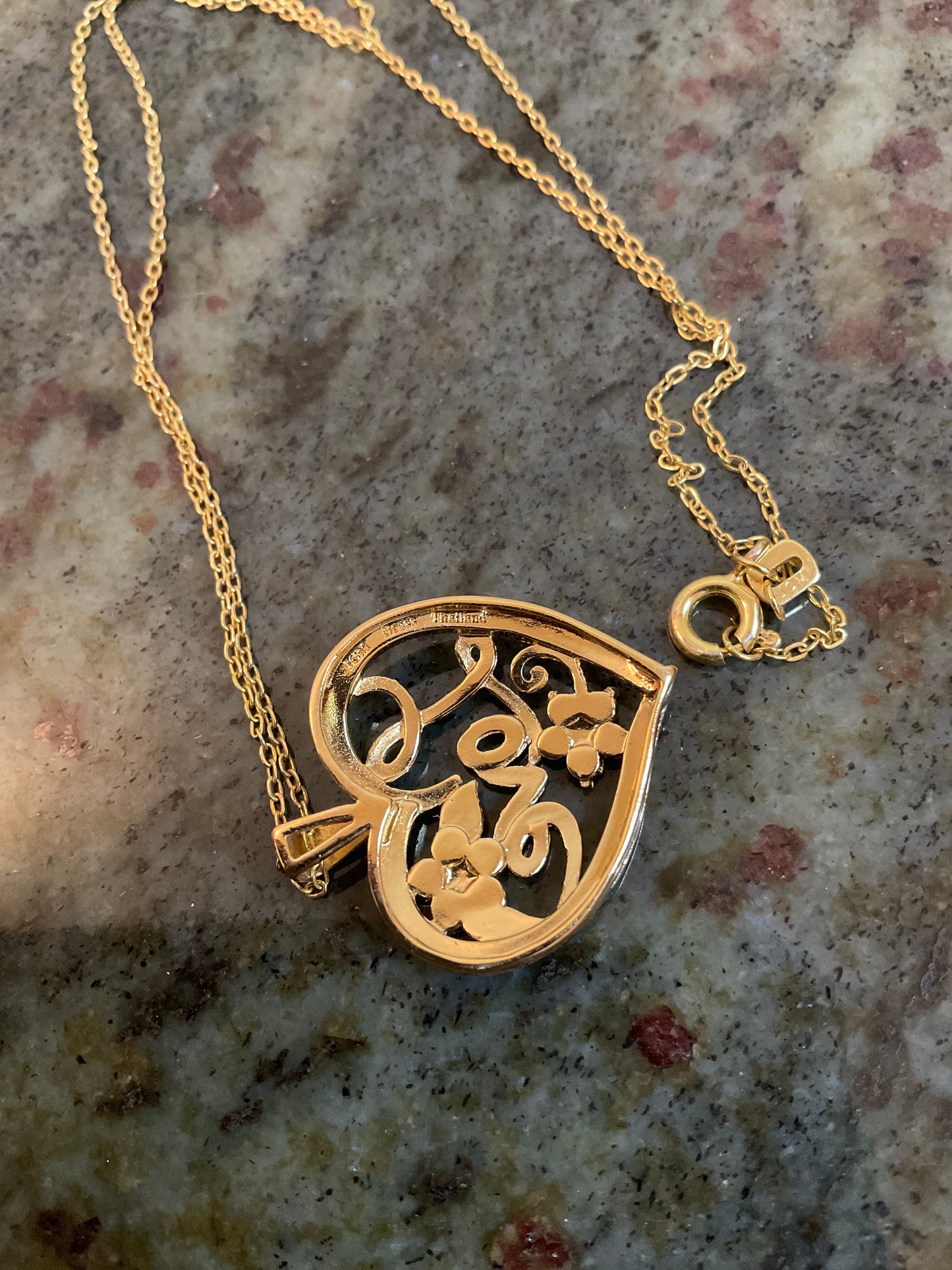 Gold Plated ‘Love’ Necklace