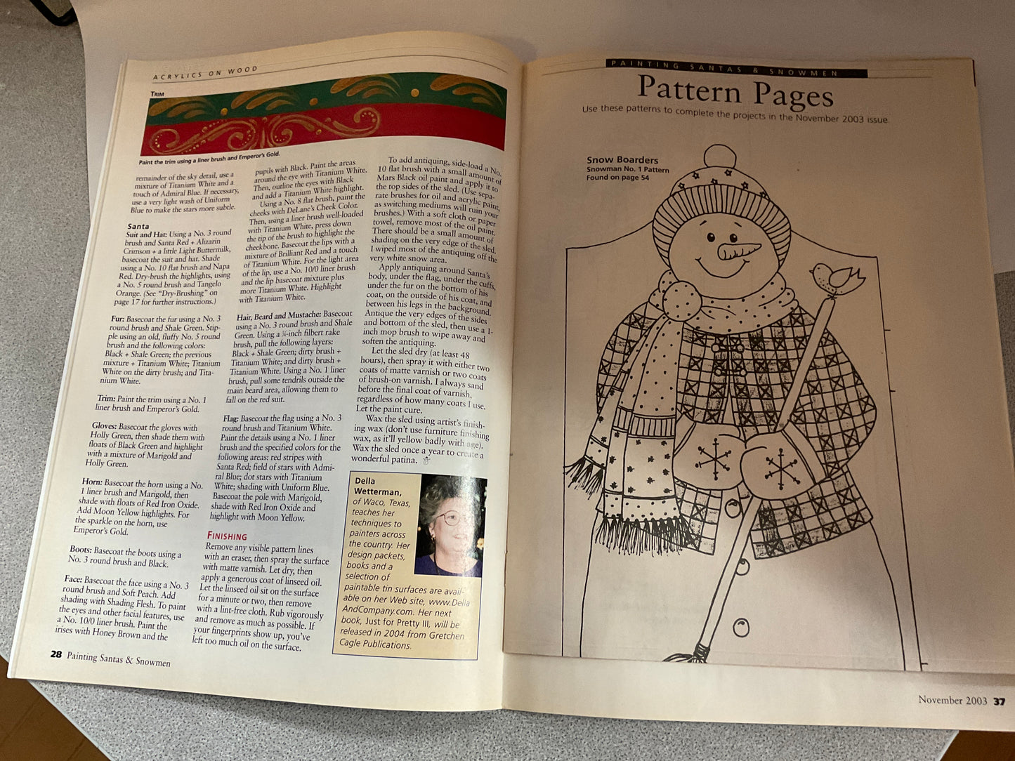 Magazine Decorative Artist’s Workbook Painting Santa’s & Snowmen