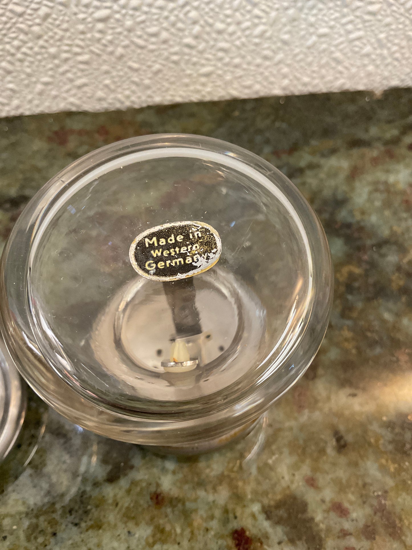 Wilhelm Wagenfeld 2.5” Glass/Chrome Shakers 1950’s.