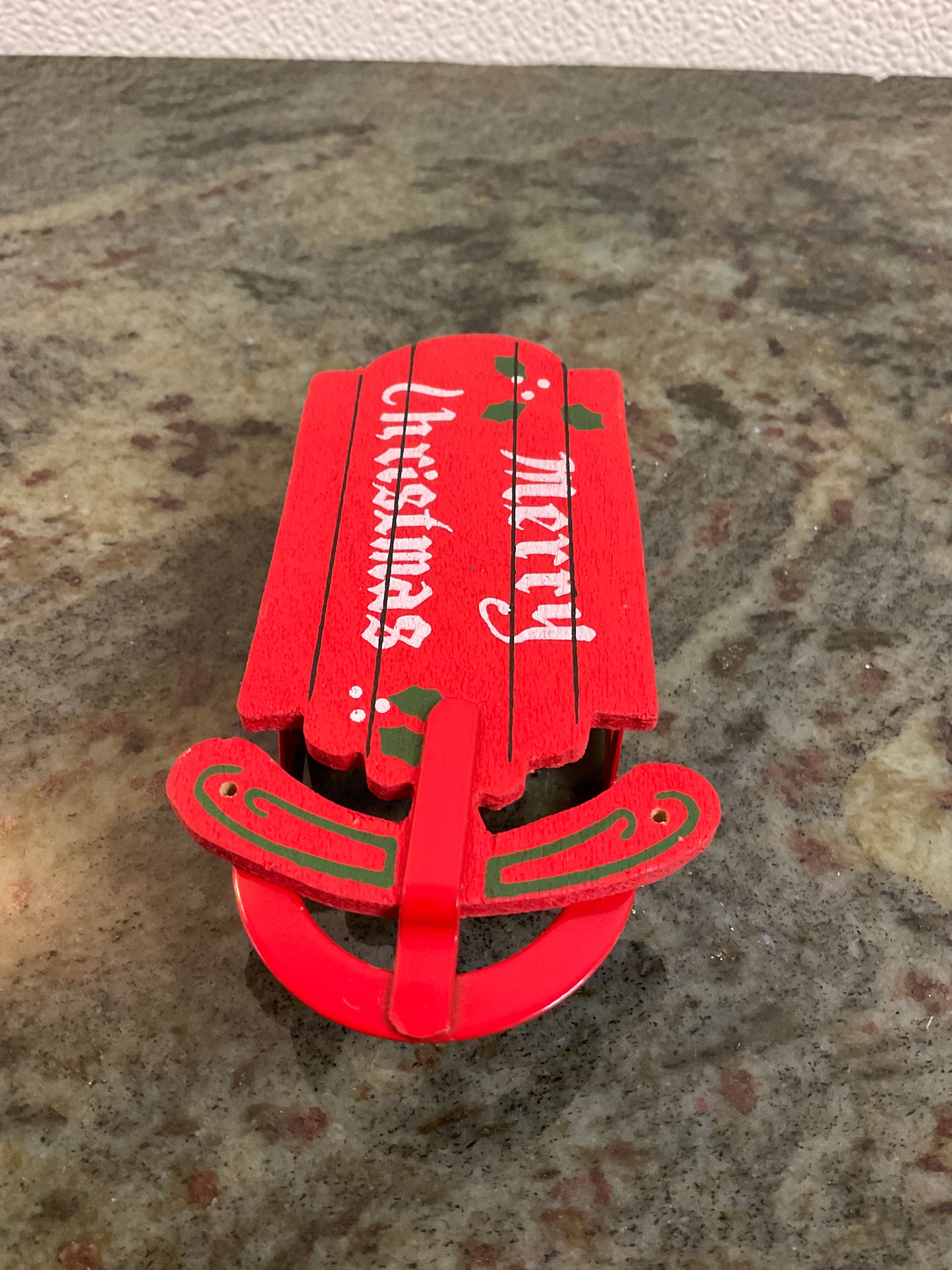 Miniature Merry Christmas Sleigh