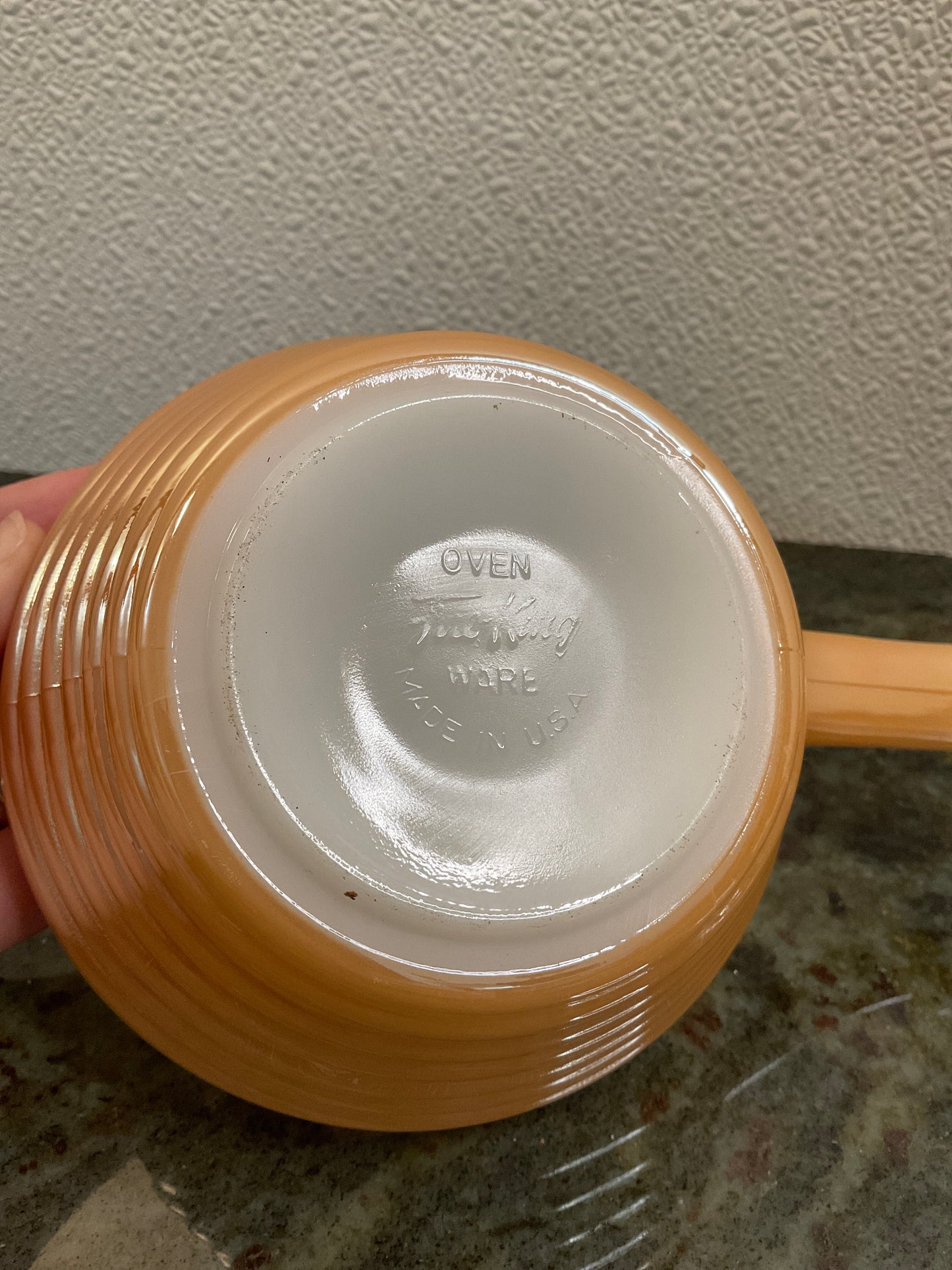 Fire King Peach Luster Beehive