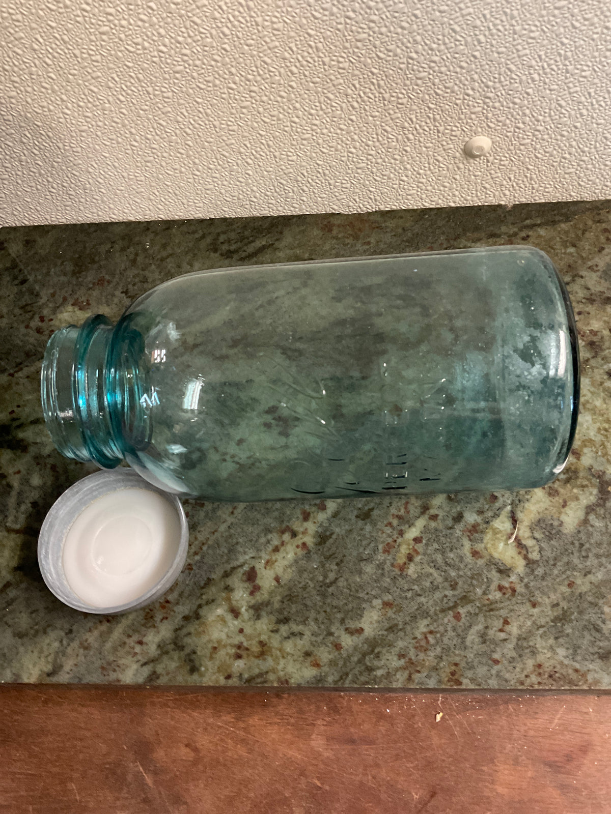 Vintage Ball Perfect Mason Blue Half Gallon Jar
