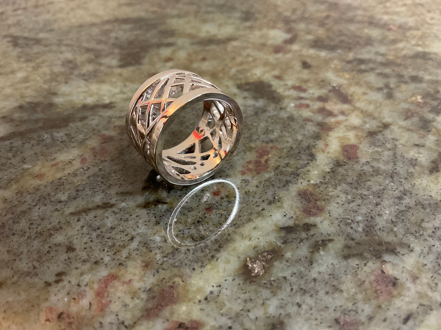 Lia Sophia Silver Tone Band Ring