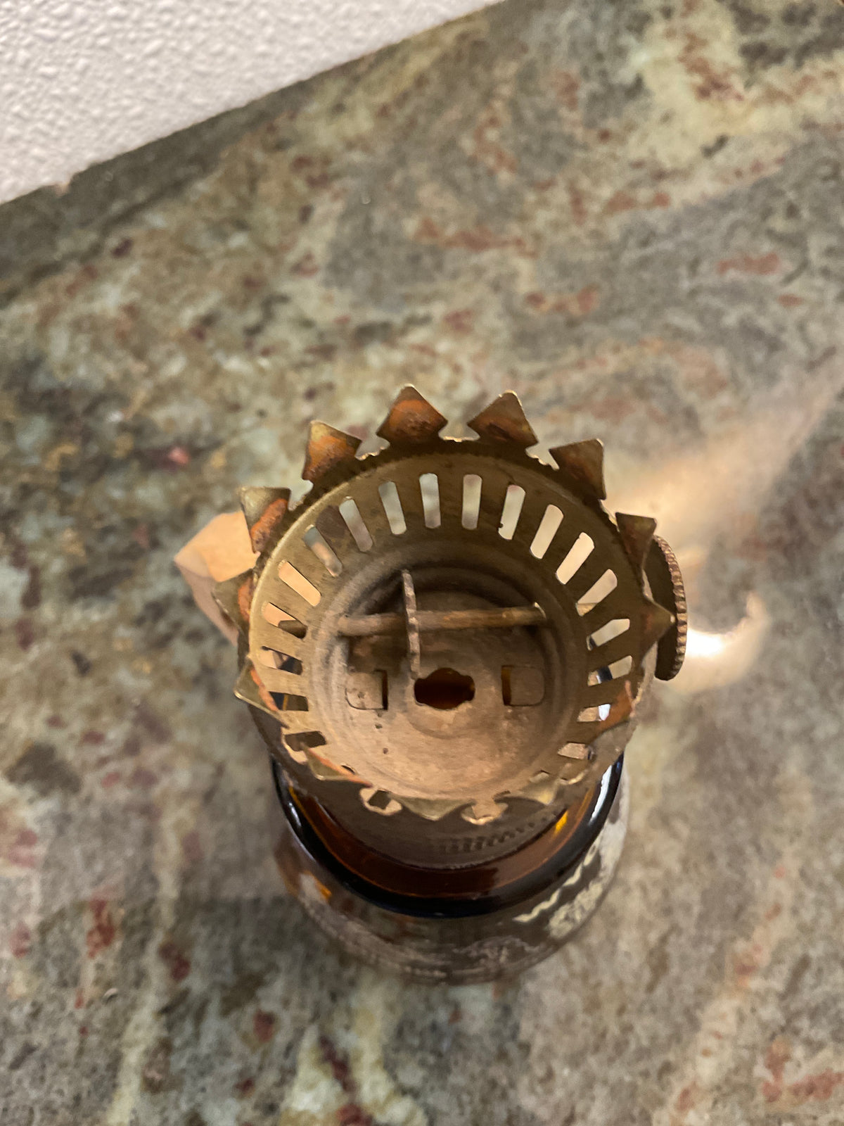 Vintage Wyoming Souvenir Oil Lamp