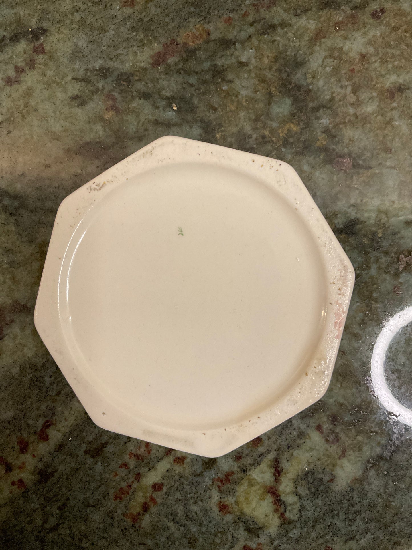 Octagon White Sugar Bowl & Lid