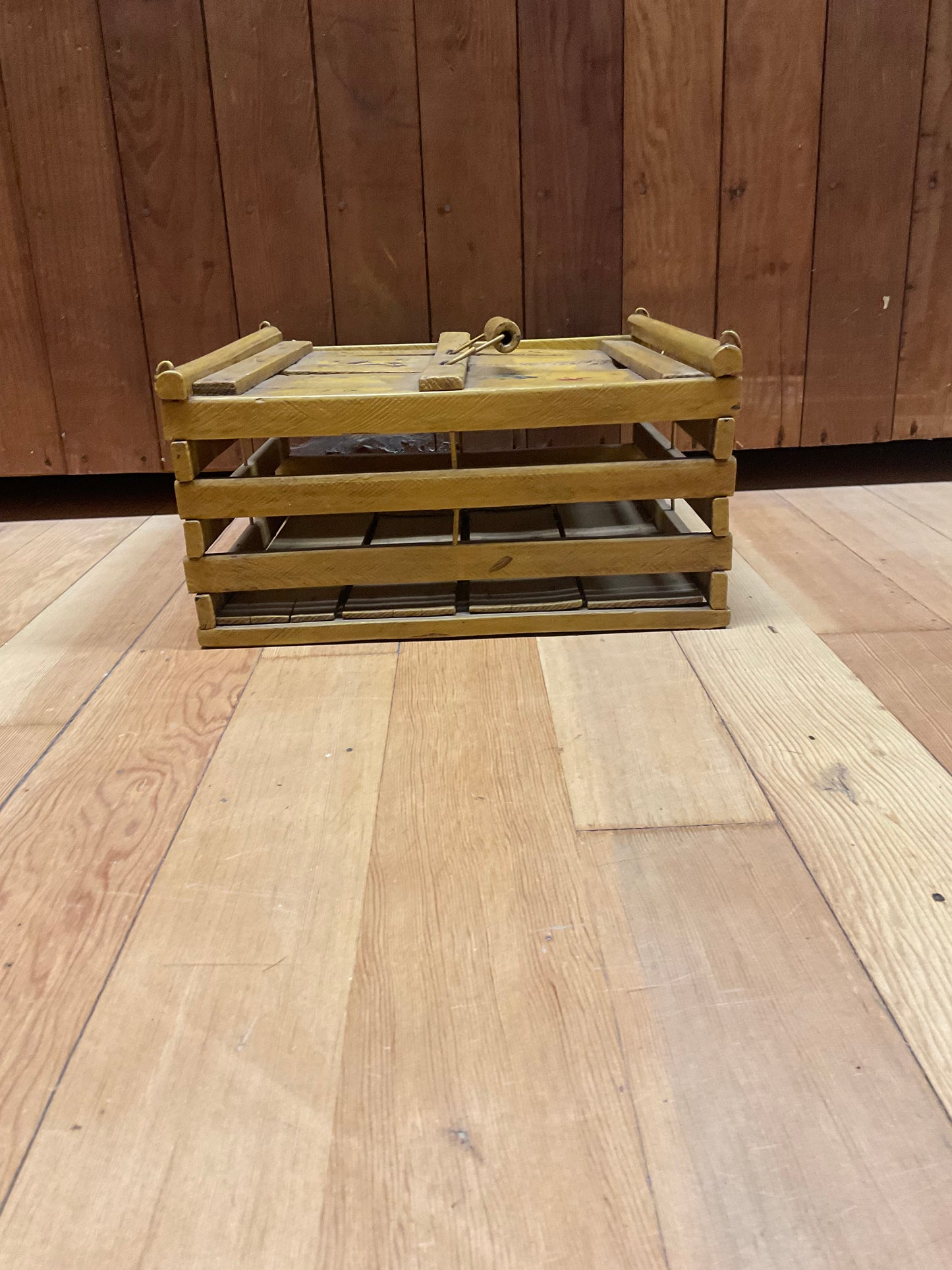Primitive Wood Egg Crate