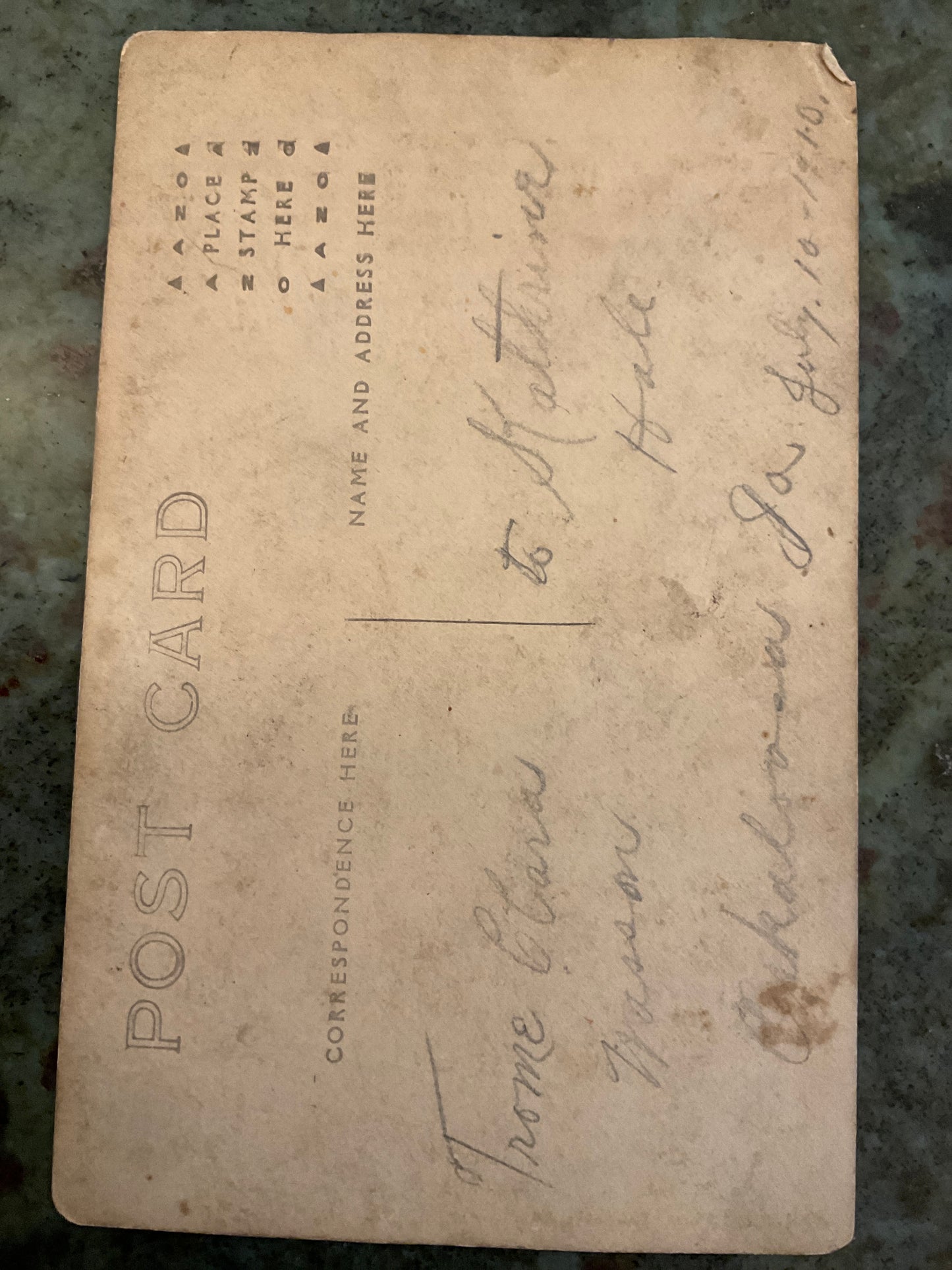 Photo Postcard 1910 Seven Poeple