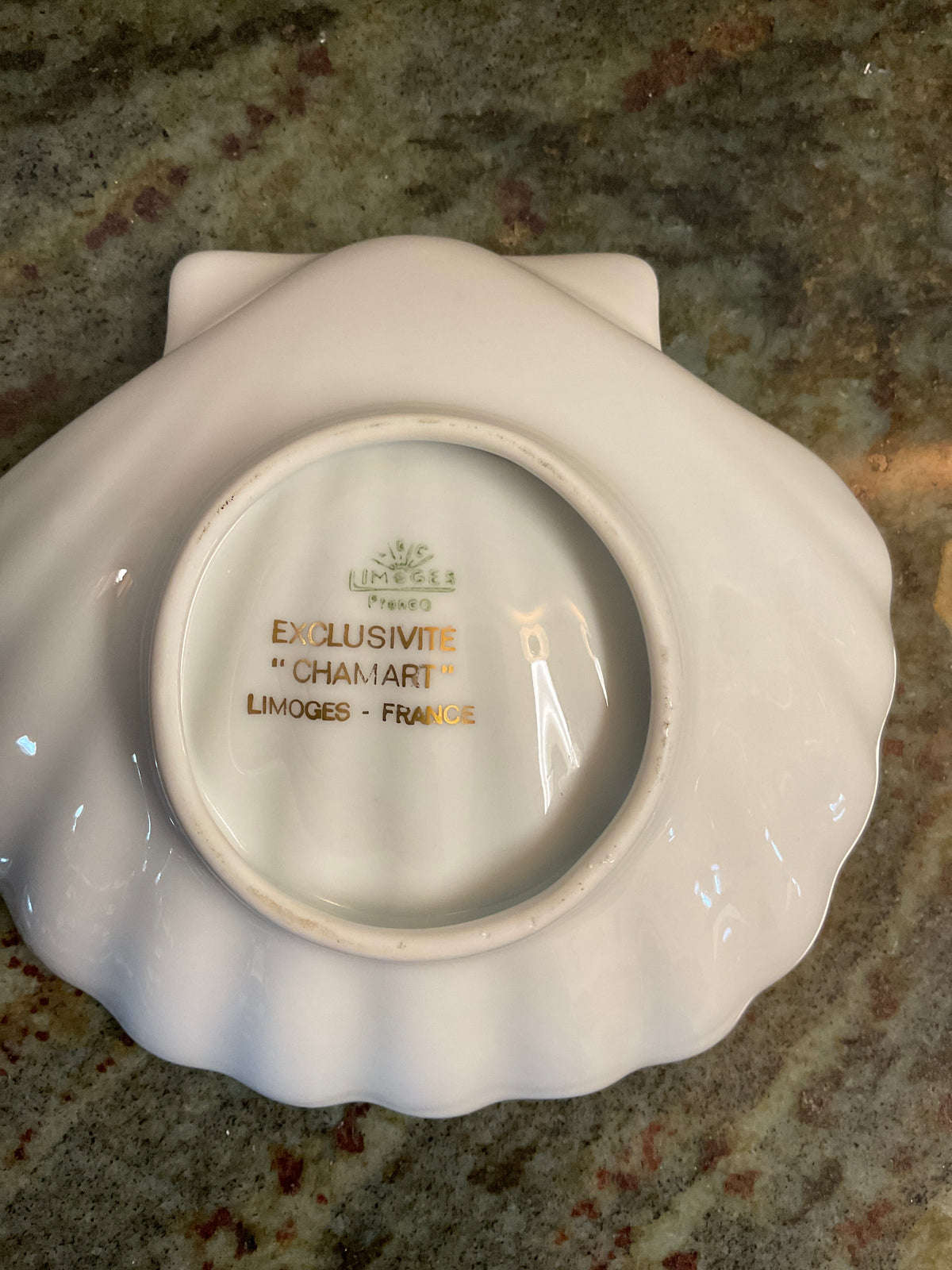 Limoges Porcelain Shell Trinket Dish